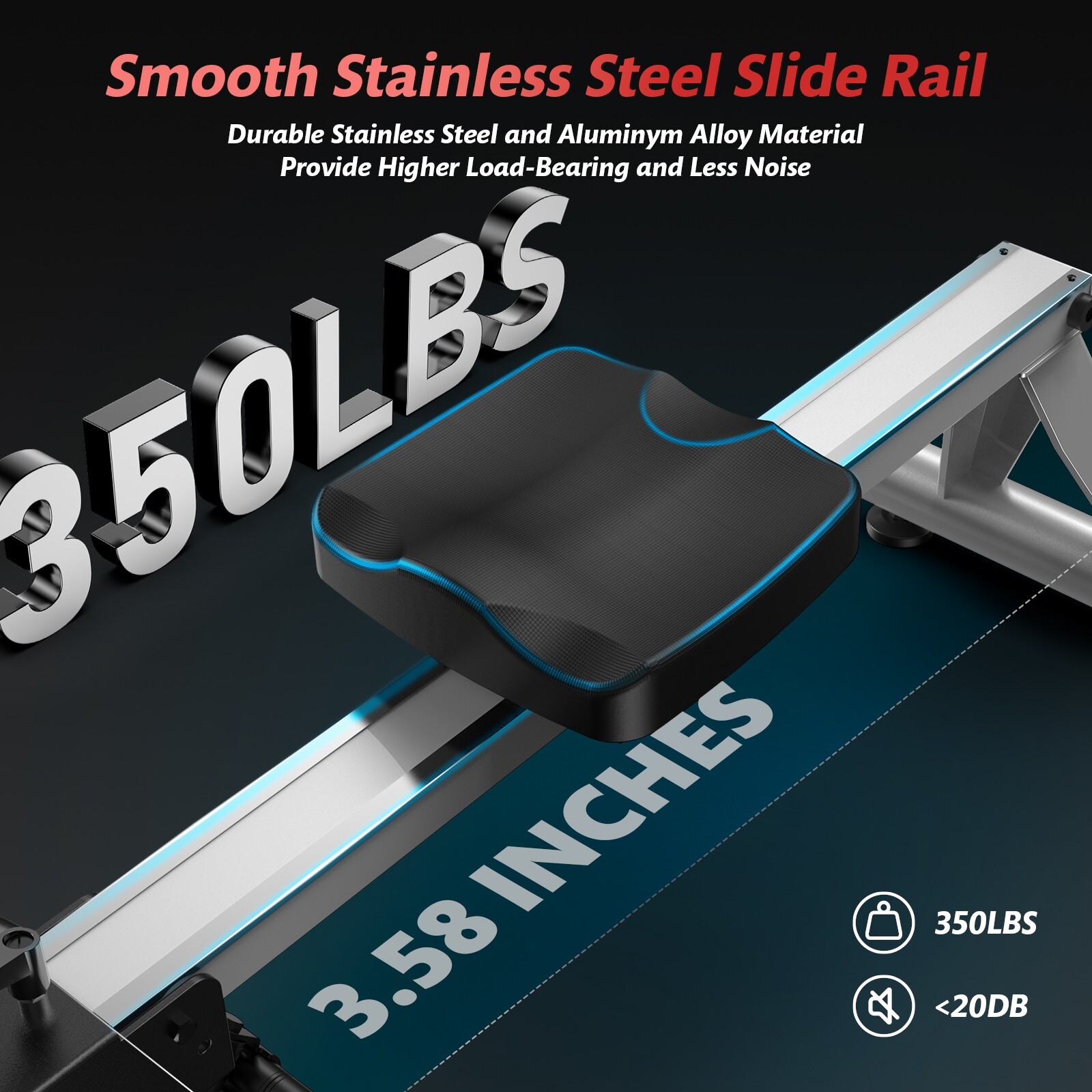 Indoor Magnetic Row Rowing Machine Rower 16 Levels Cardio Exercise Equipment