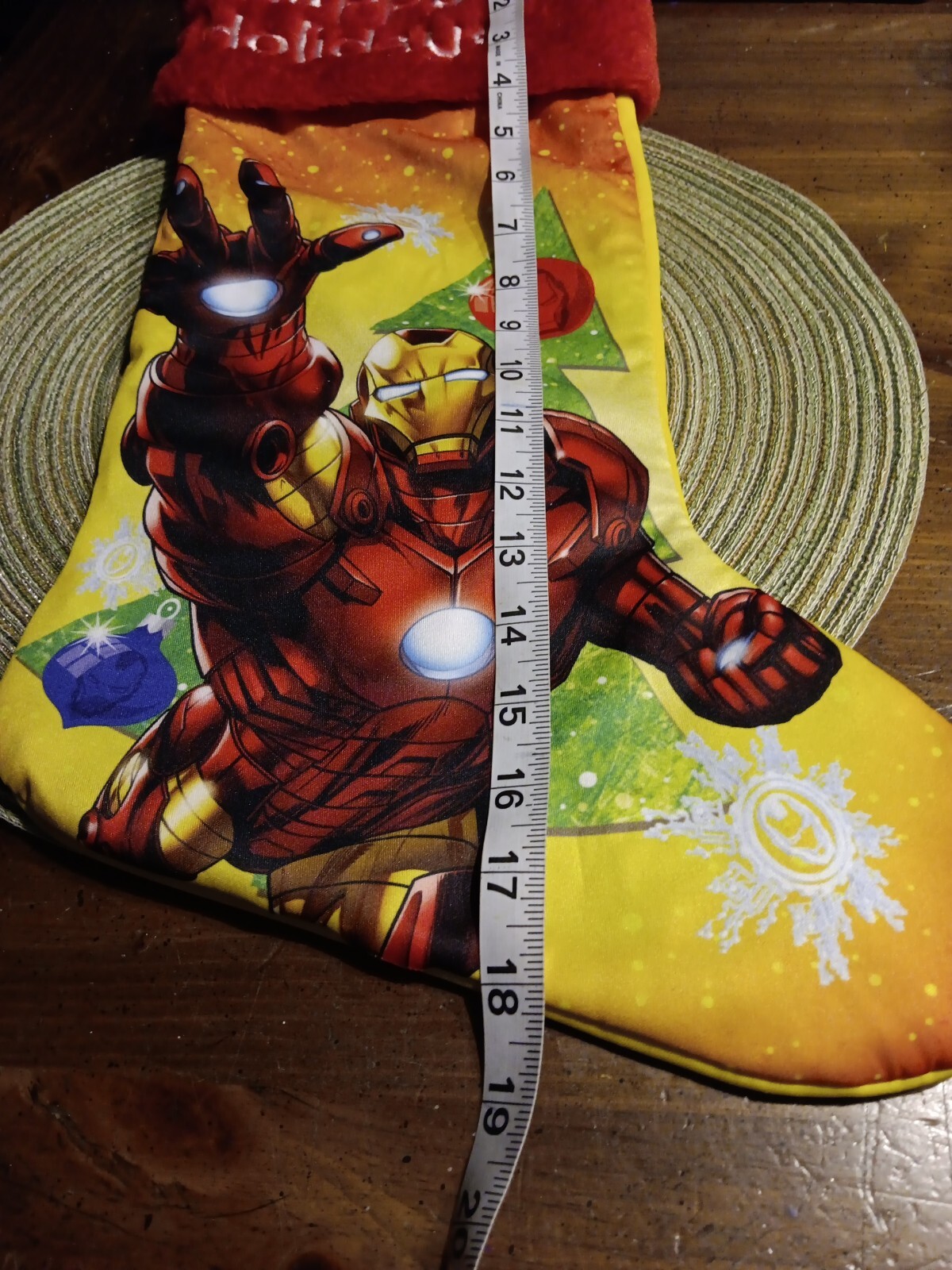Marvel Avengers Christmas Stocking Happy Holidays Ruz Embroidery
