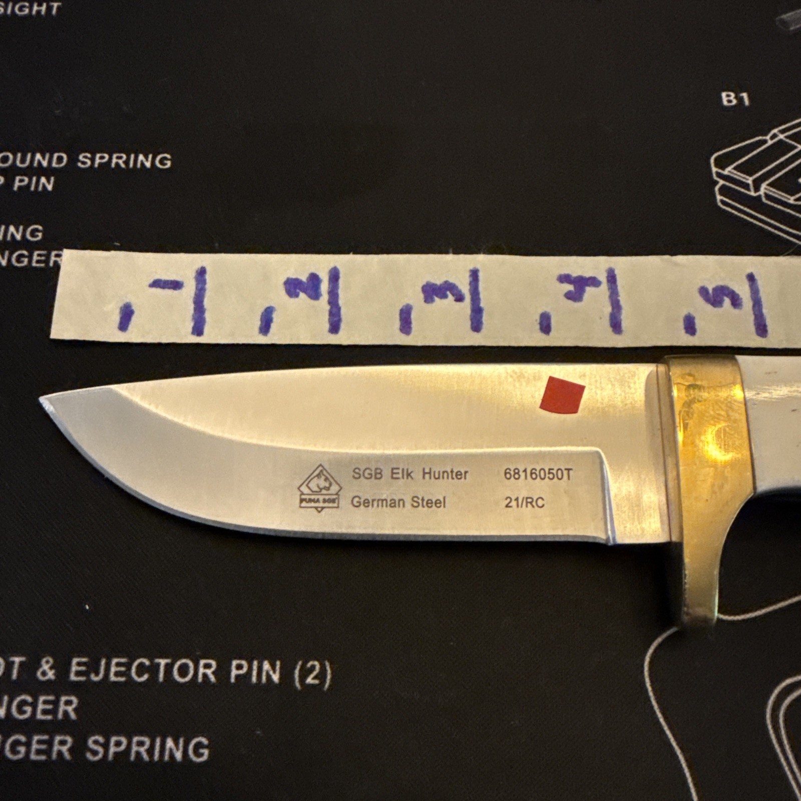 Puma SGB Elk Hunter, Smooth White Bone, German Steel, Hunting Knife, 68116050T