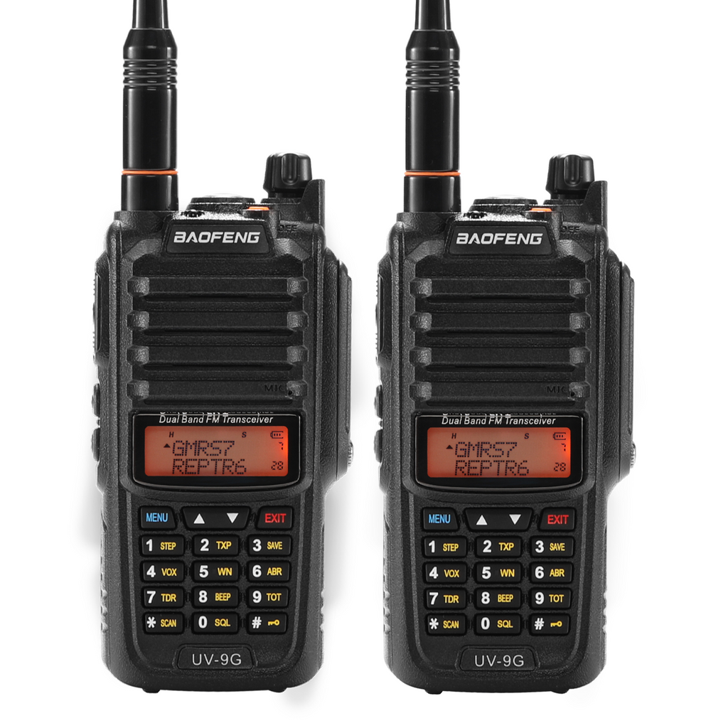 Baofeng UV-9G GMRS Radio [2 Packs] | 5W | IP67 Waterproof | Repeater Capable