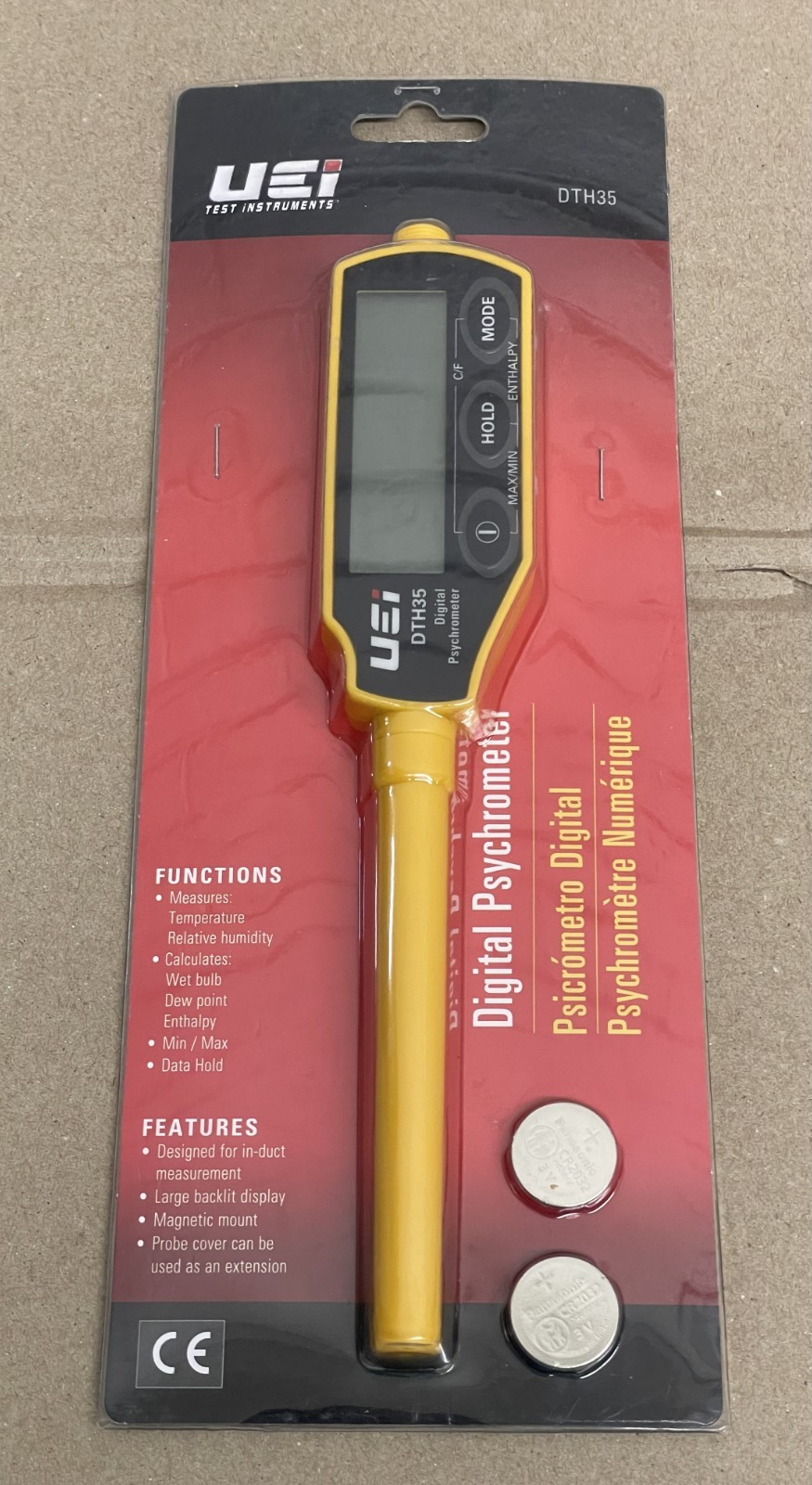 UEI TEST INSTRUMENTS DTH35 TEMPERATURE/HUMIDITY DIGITAL PSYCHROMETER Sealed