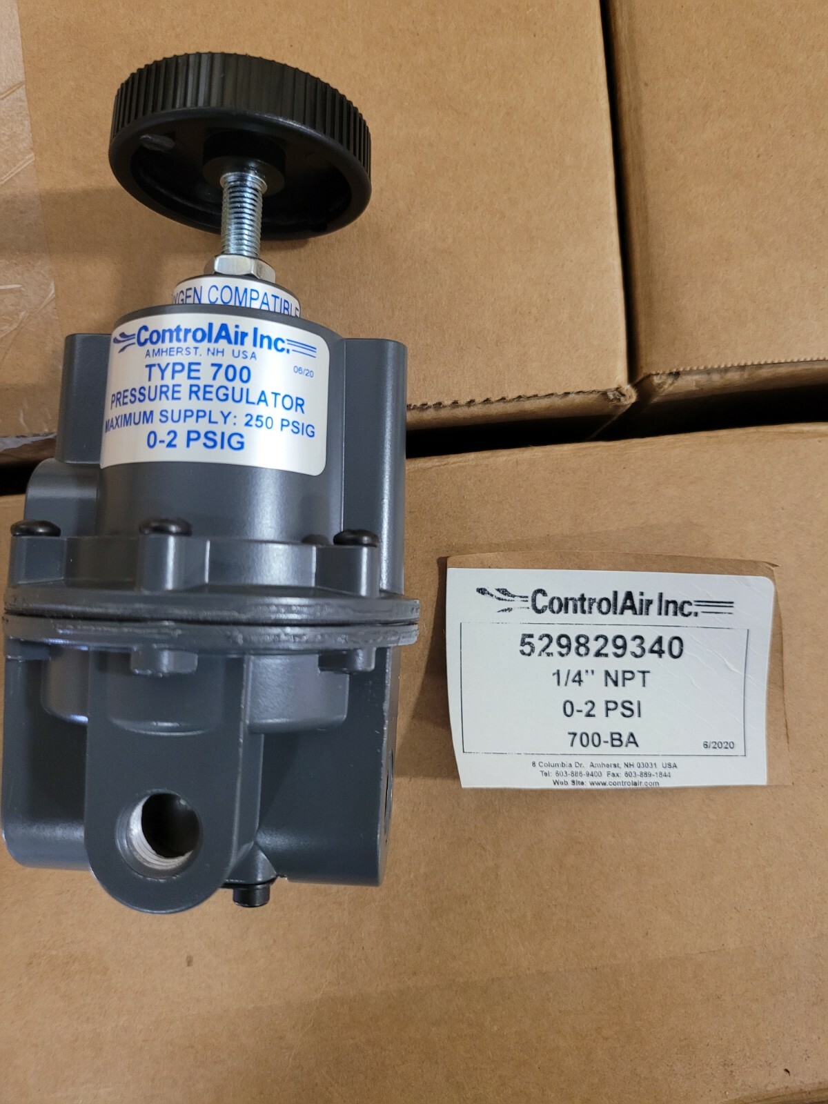 Control Air Inc.pressure Regulator Type 700 0-to 2 Psig