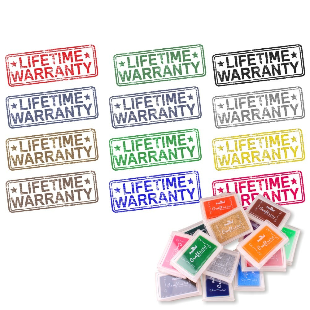 PMLAND Stamp Ink Pads for Craft, Stamp on Paper, Wood or Fabric, 15 Colors