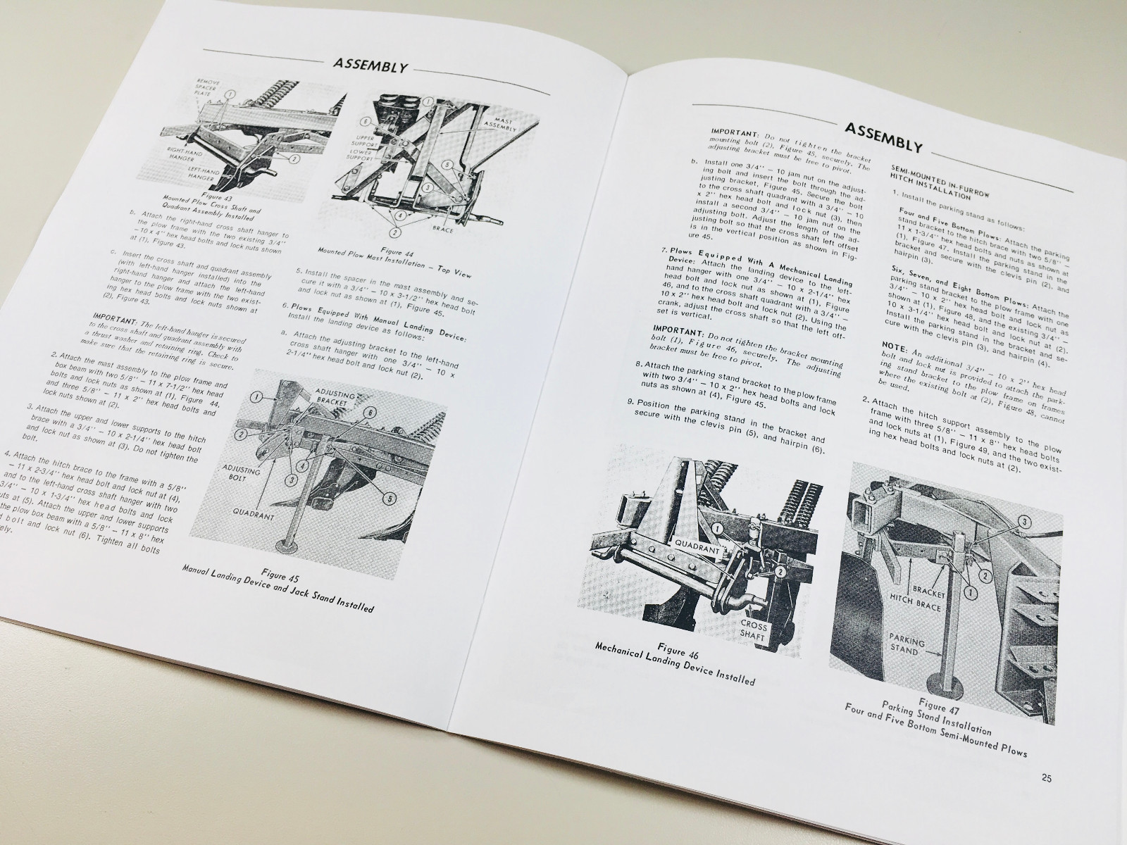 Ford Series 142 Plow Operators Owners Manual