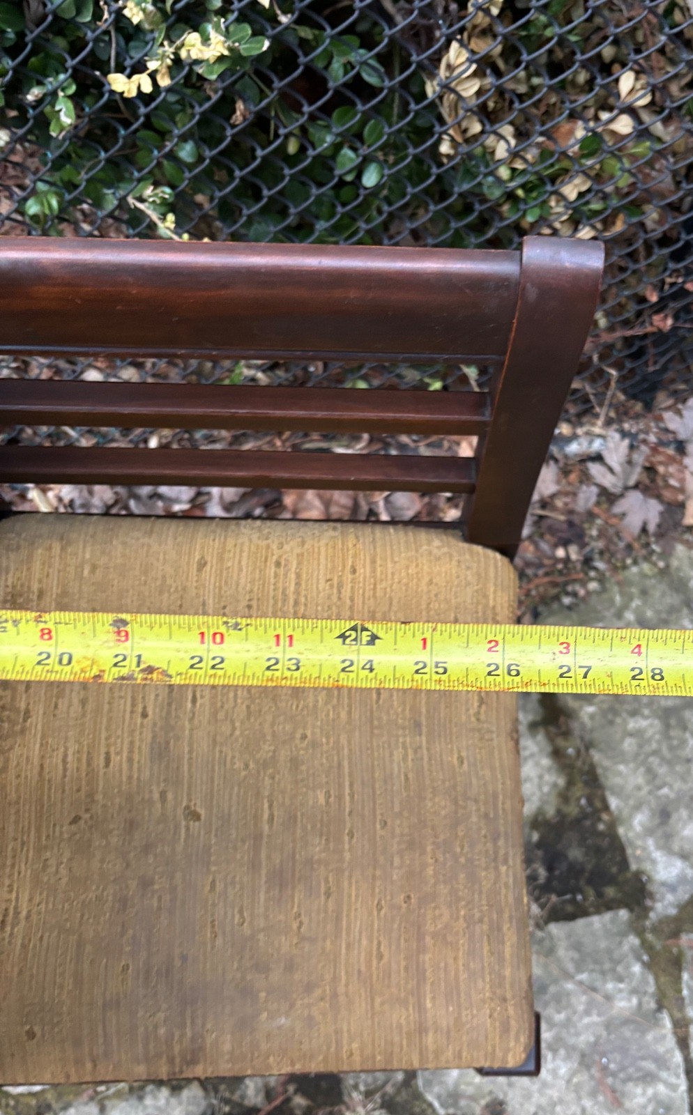 LOVELY!! ANTIQUE ART DECO ACCENT TELEPHONE TABLE GOSSIP BENCH CHAIR CURVED WOOD