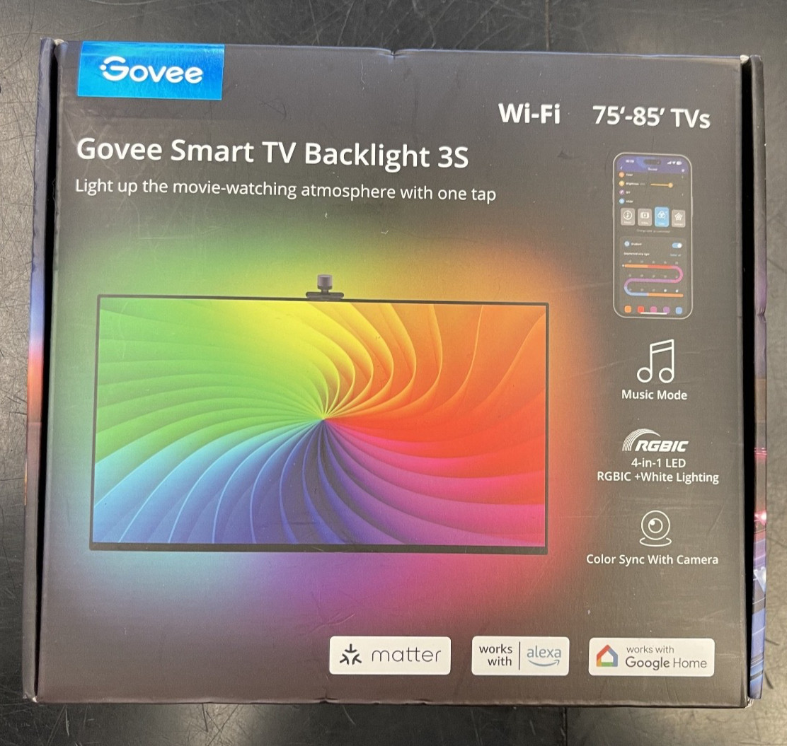 Govee DreamView T1 16.4' TV Backlight Wi-Fi Bias Lighting Home Theater Acc. New