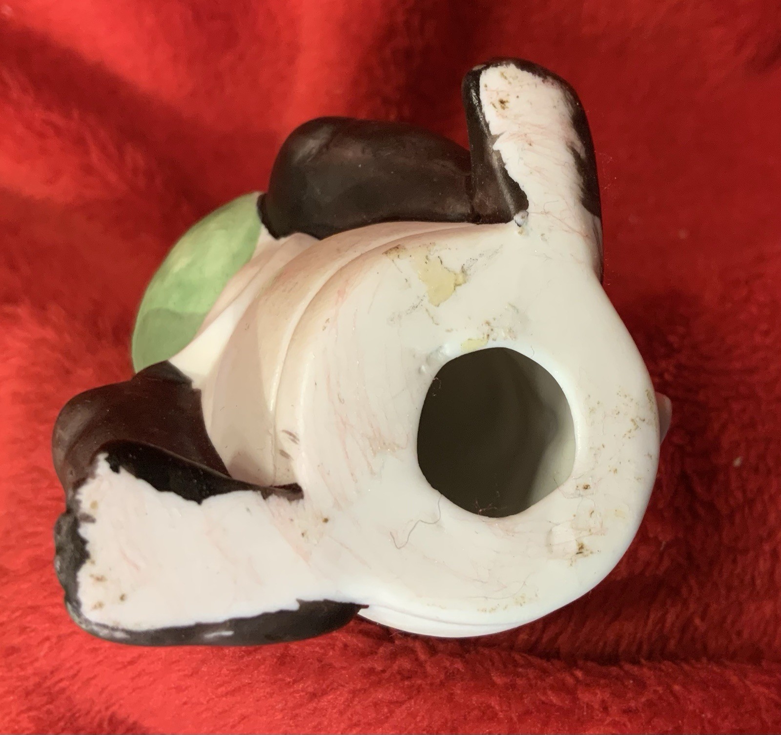 Vintage African American Folk Art Figurine Boy eating a melon