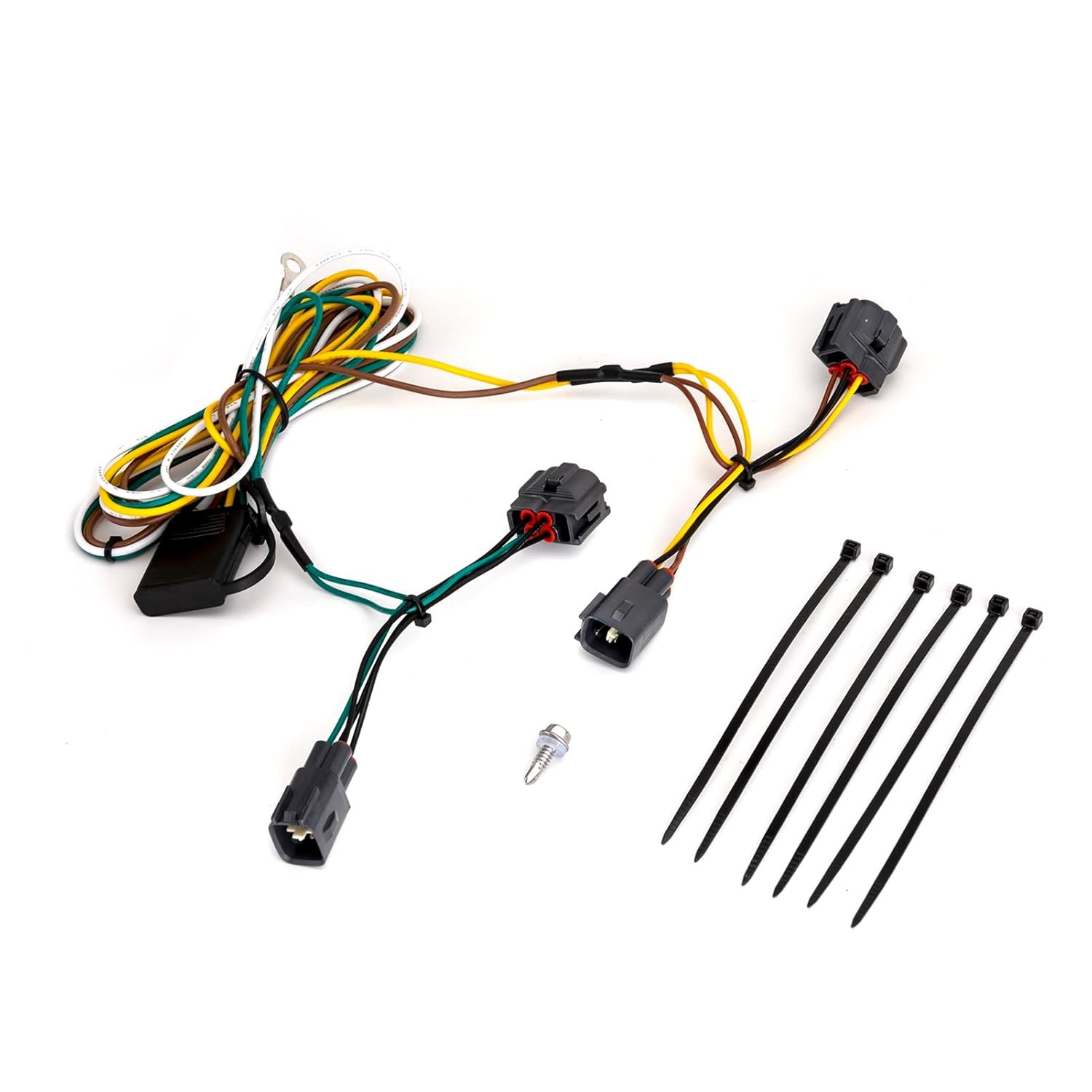 Trailer Wiring Harness 4-Pin Plug & Play Compatible with Jeep Wrangler TJ 1998-2