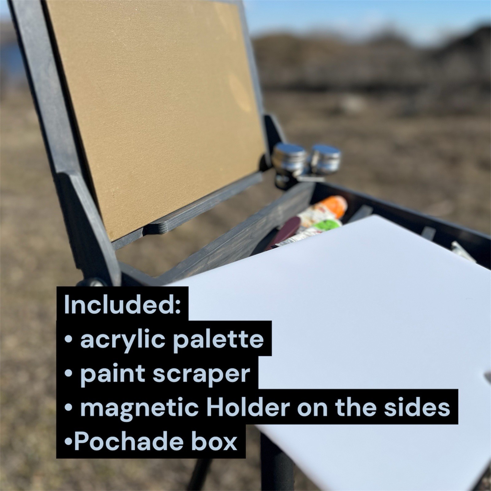 Deep Pochade Box 14*10 “ Plein Air Travel Easel -Portable Artist paint storage