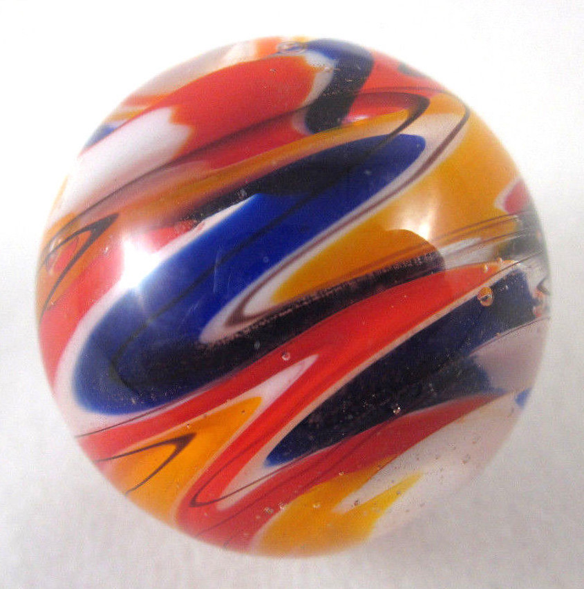 25mm WURLITZER Handmade art glass red blue design Marbles ball Large 1" SHOOTER