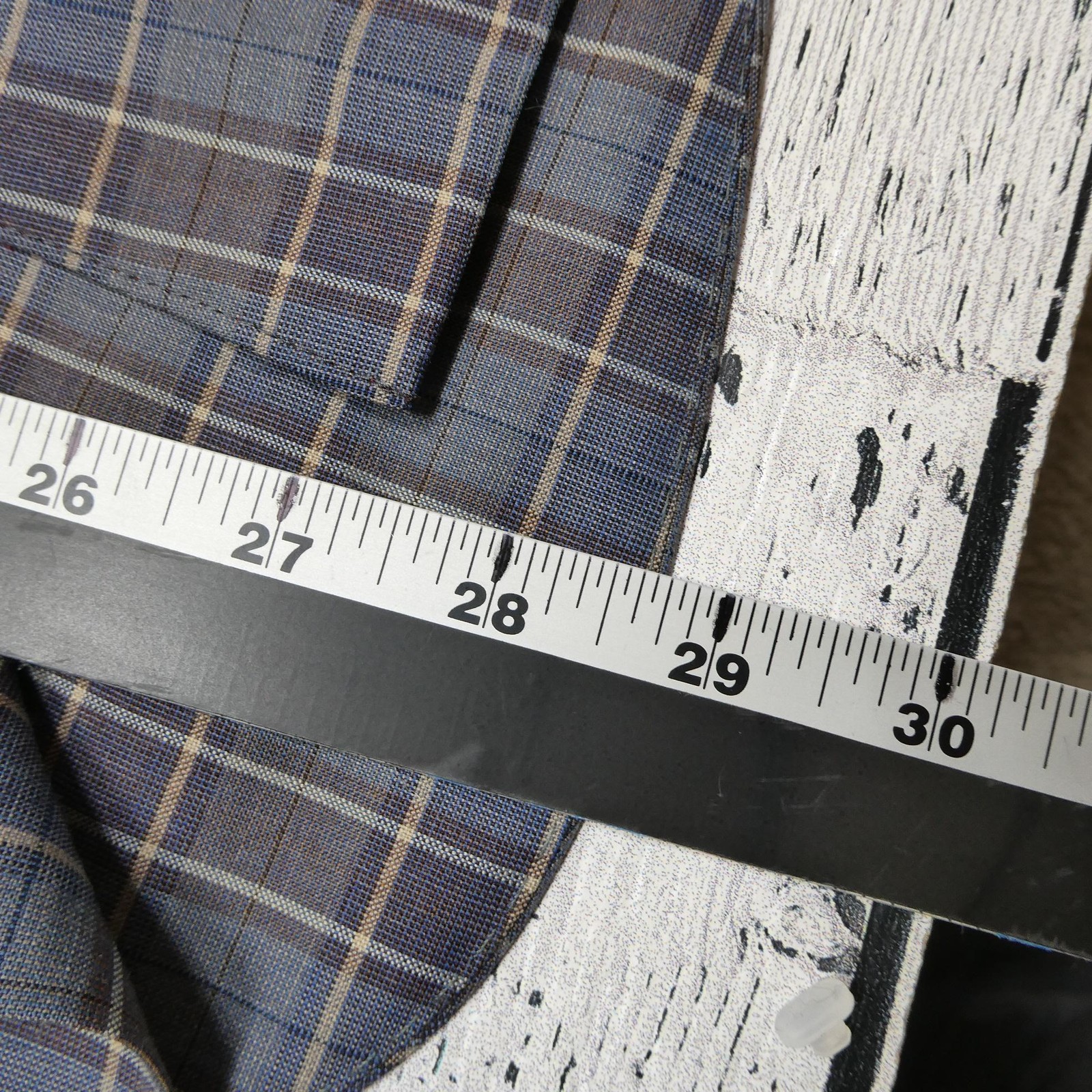 Trend Maxman Blazer Mens 42S Blue Rust Plaid Super 140s Wool Sport Coat Jacket