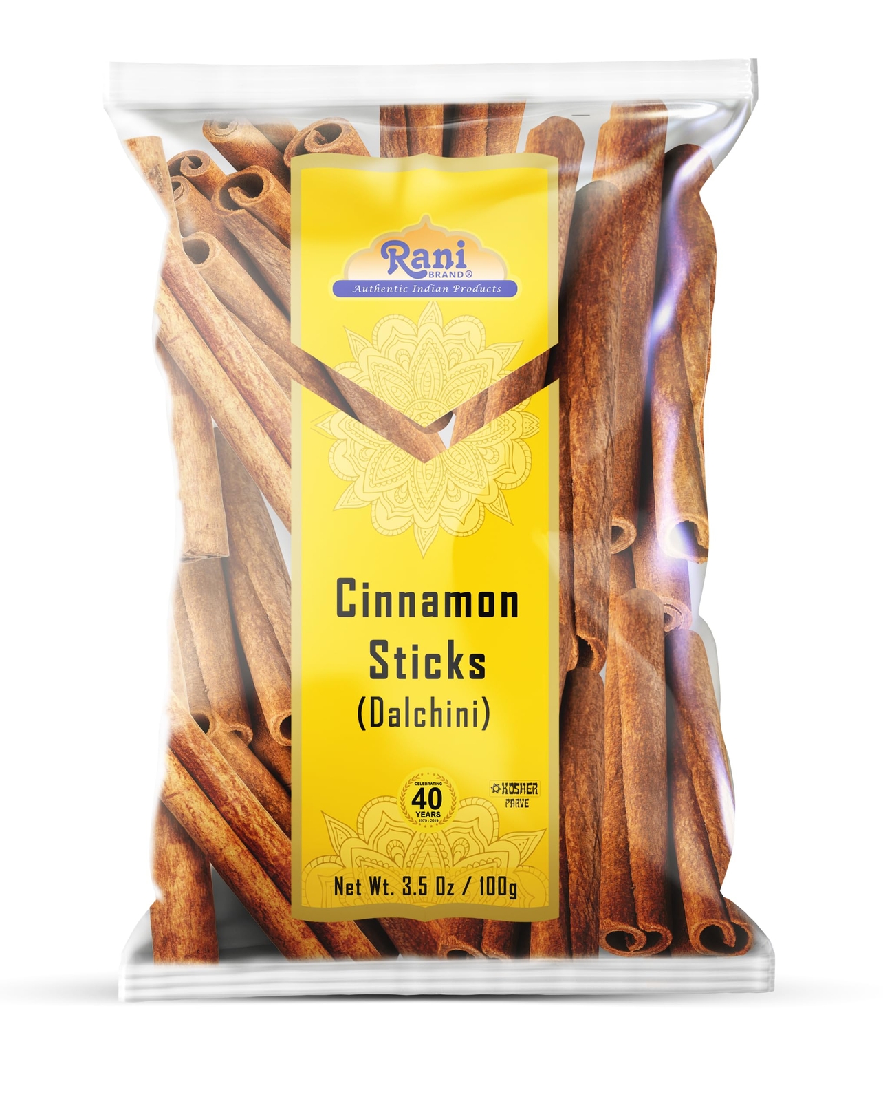 Rani Cinnamon Sticks 3.5oz (100g) ~ 18-22 Sticks 3 Inches in Length Cassia Round