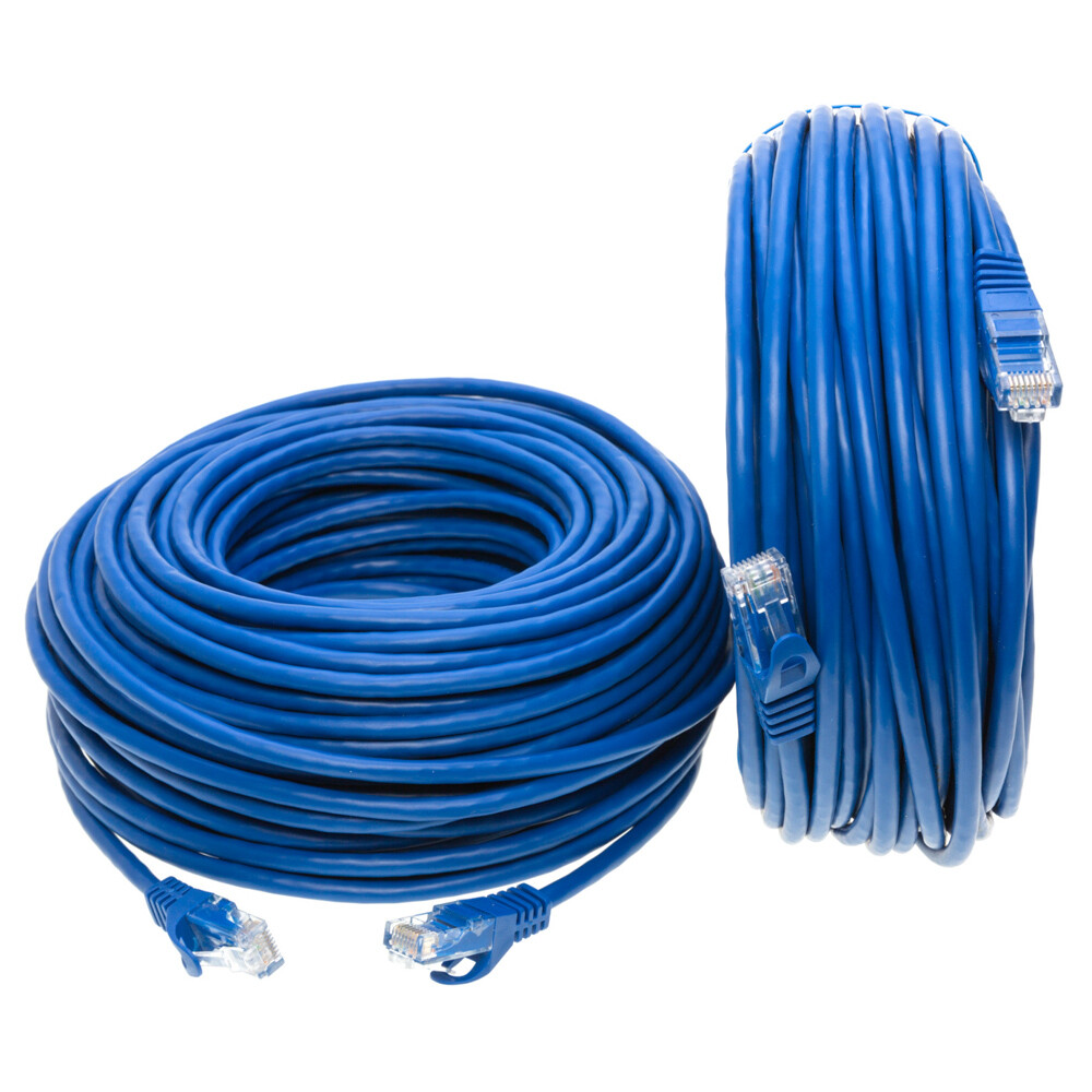 CAT5e Ethernet Patch Cable RJ-45 Internet Cord Blue 25FT- 200FT Multi-Pack LOT