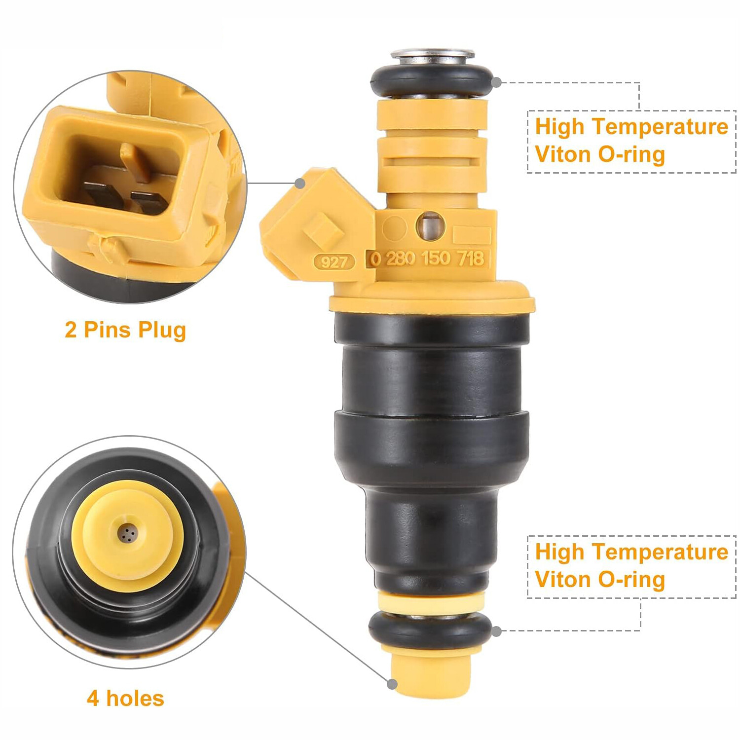 8pcs Flow Matched Bosch Fuel Injectors 0280150943 for Ford 4.6 5.0 5.4 5.8L