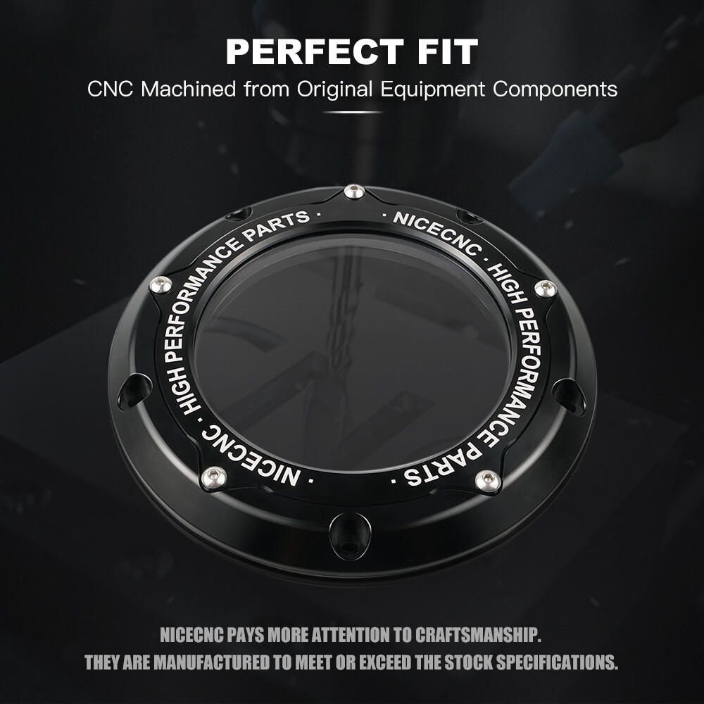 NICECNC Clear M8 Derby Cover For Harley Road King FLHR/Street Glide FLHX 16-22