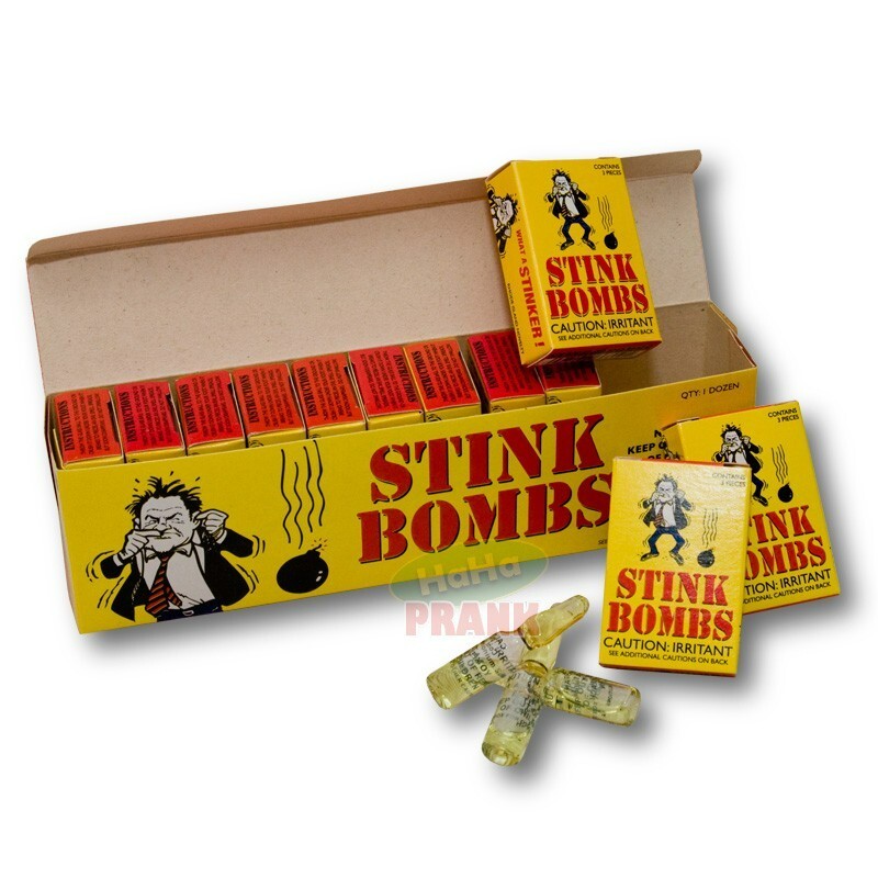1 CASE OF GLASS STINKY STINK BOMBS 36 TOTAL - WHOLESALE(R)