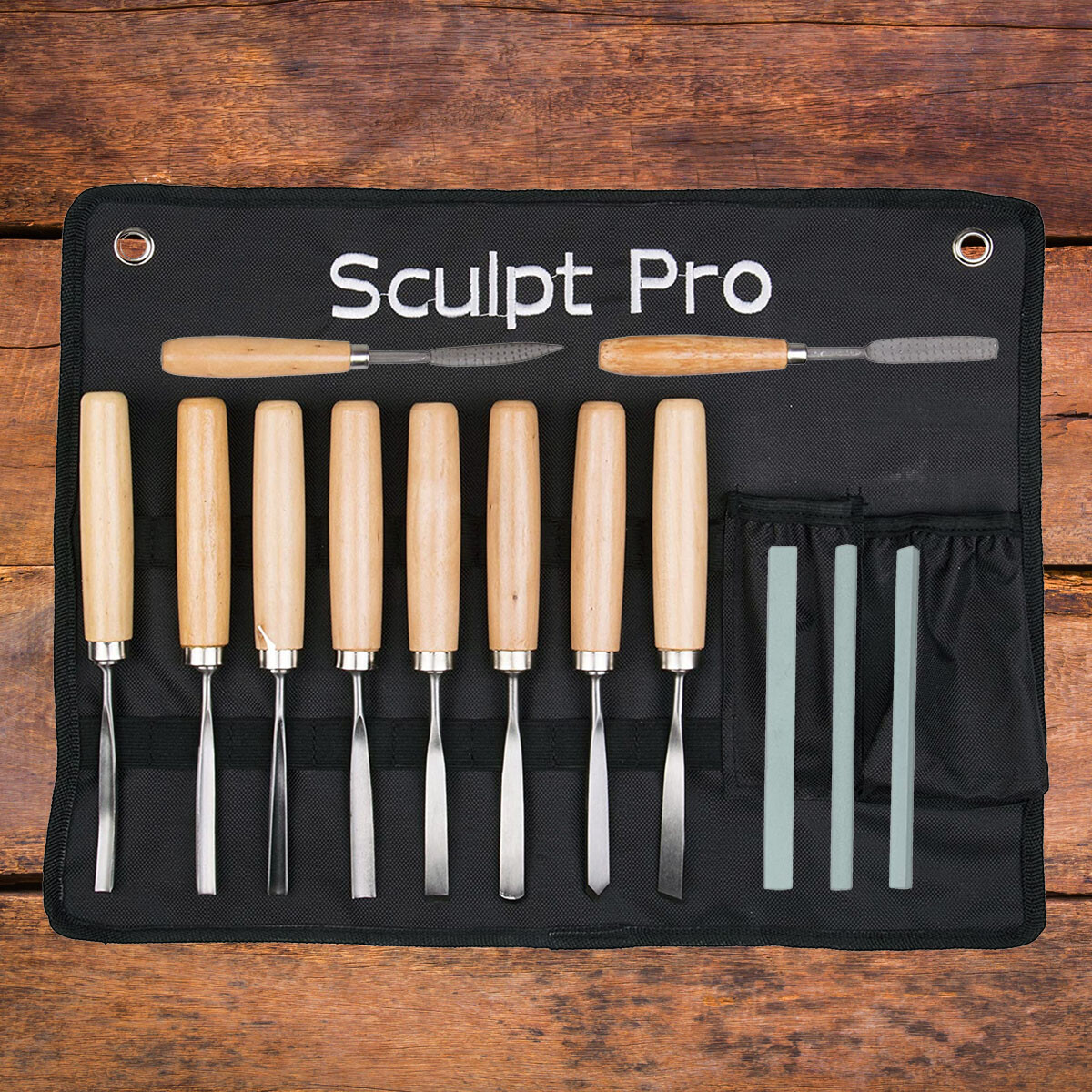 12-Piece Hand Chisel Wood Carving Set Professional Gouges