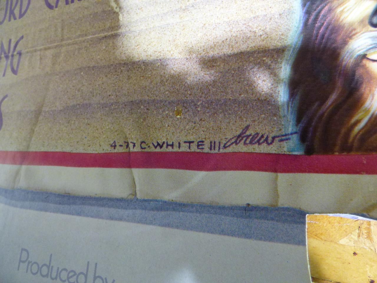 1977 STAR WARS D STYLE ORIGINAL MOVIE STANDEE PROMO DISPLAY POSTER