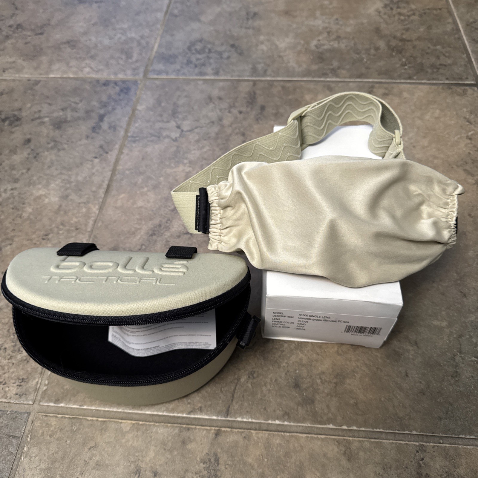 Bolle X1000 Tactical Goggles Anti-Fog & Anti-Scratch Ballistic Lens