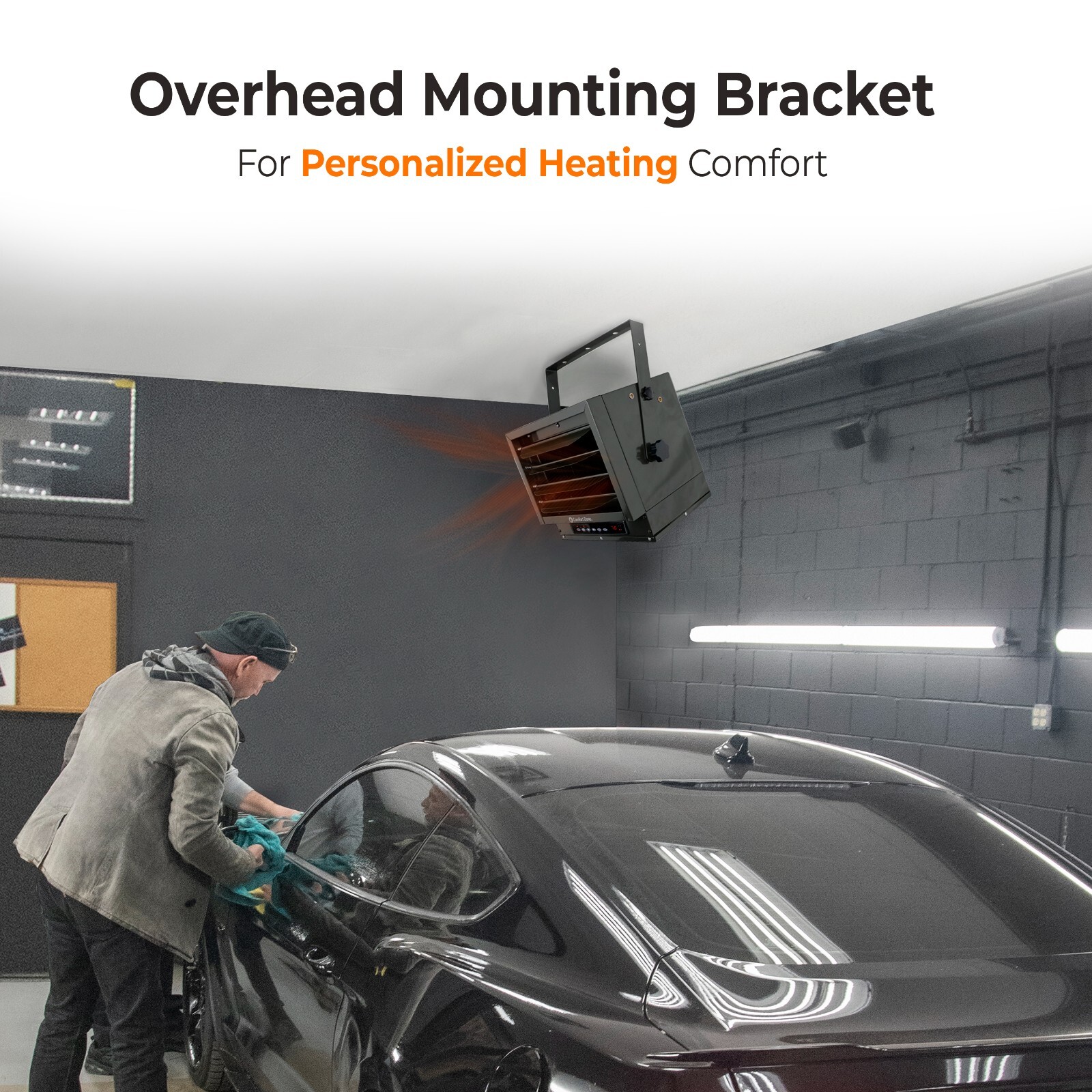 Comfort Zone 7,500 Watt, 240 Volt Industrial Ceiling Mounted Heater with Remote