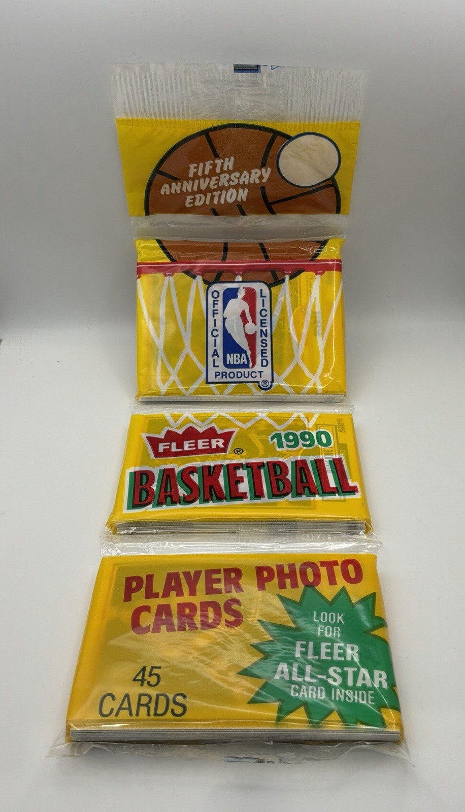 1990-91 Fleer Basketball Rack Pack 45 cards