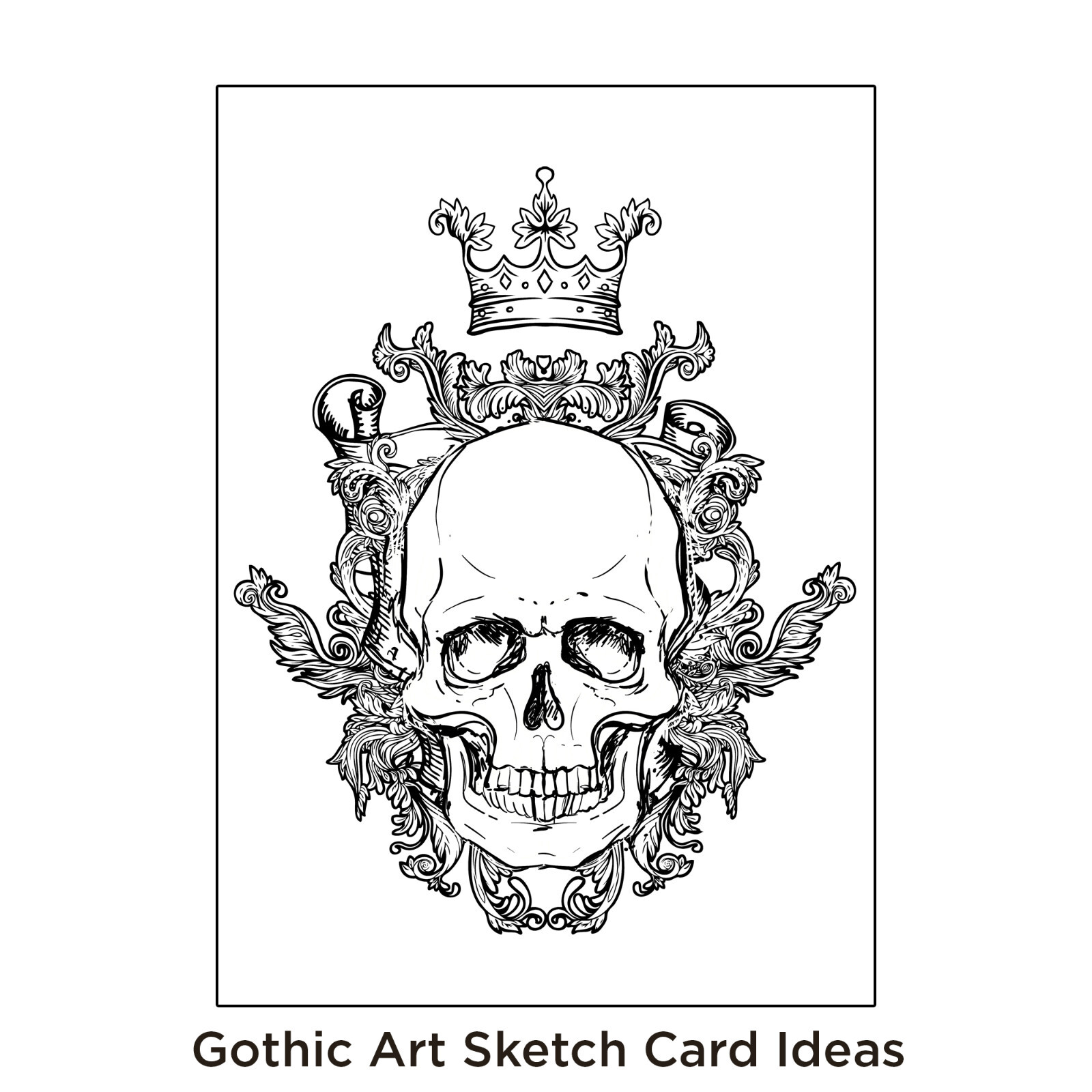 🕷️Gothic Sketch Cards - Blank Trading Cards 2.5x 3.5 - 32pt Thick - 5 Cards🕷️
