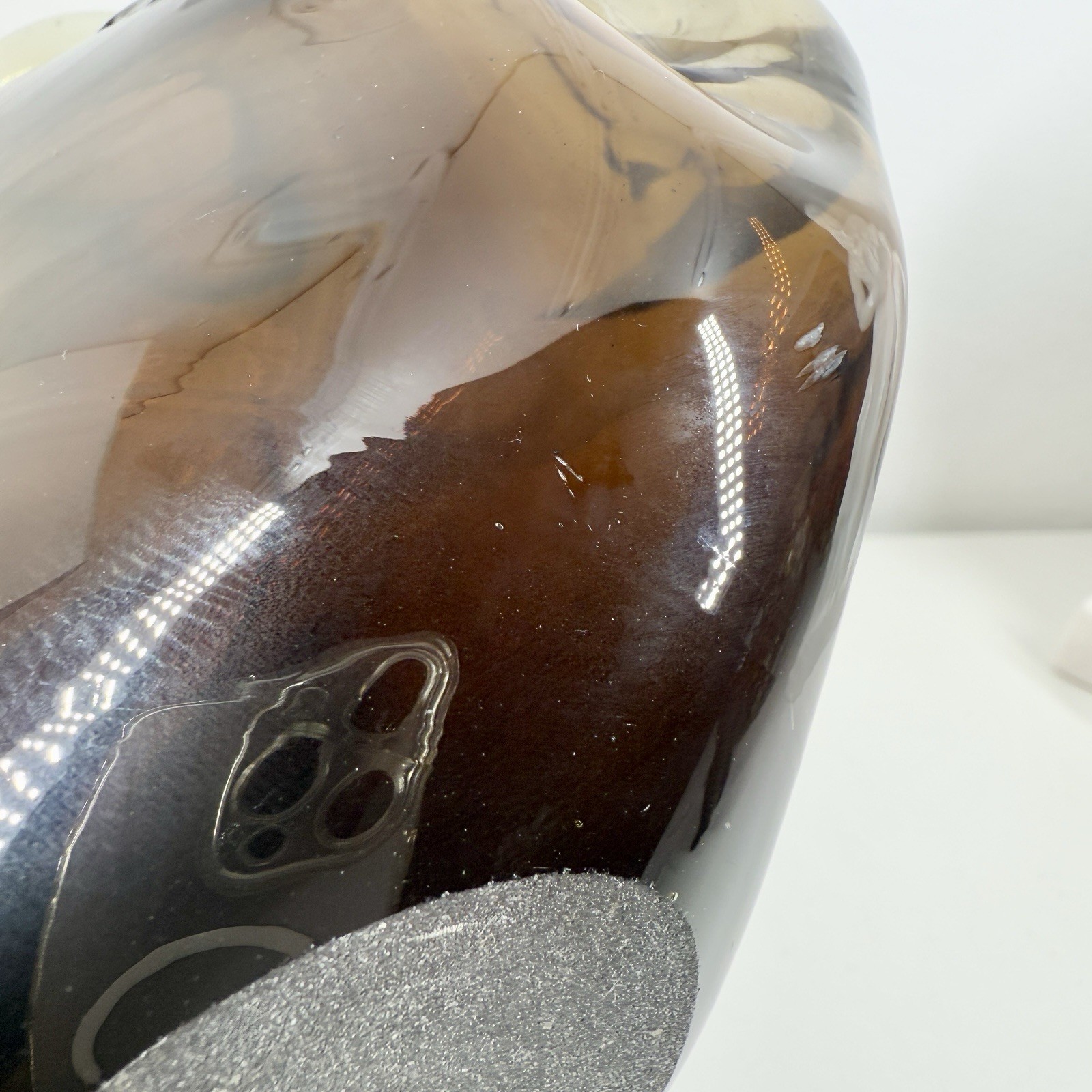 KENT IPSEN Glass VASE Brutalist MCM 1969 Abstract Sculpture Eames Era