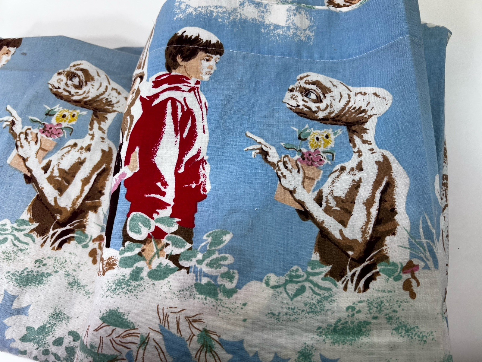 Vintage 1982 E.T. The Extra-Terrestrial Movie Twin sheet set Flat Fitted Movie