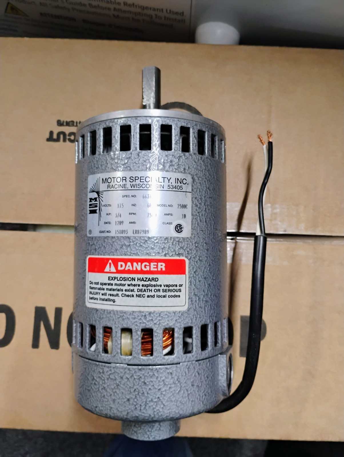 Electro Freeze HC151093 Blender Motor Blizzard Machine HDM75A BM3