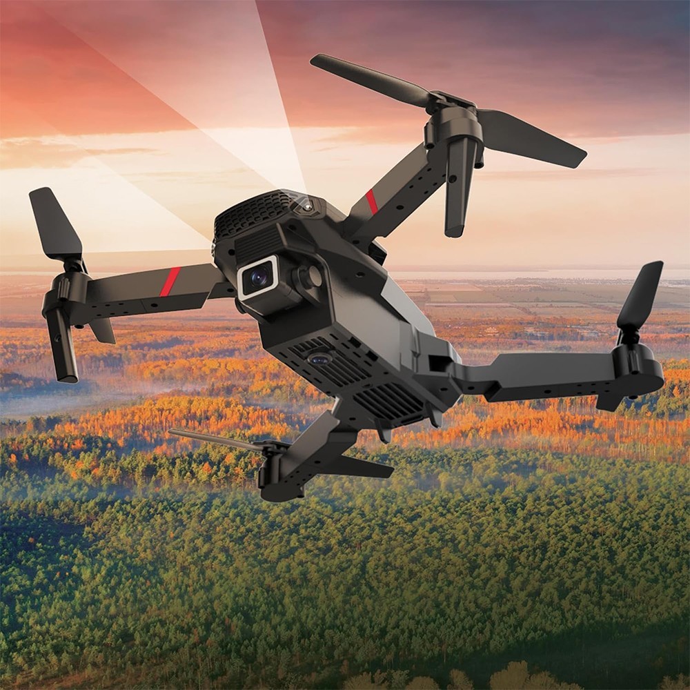 Turbo Challenge Elite Drone MKX Quadcopter 2 Cameras Foldable 360° Flip 2Battery