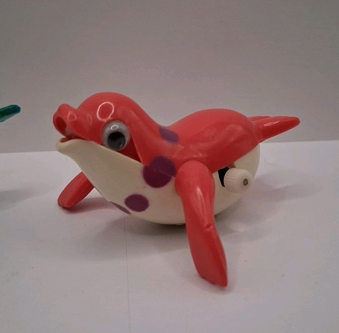 Vintage Tomy Wind Up Toys Lot Of 3 - Alligator, Seal, Teapot