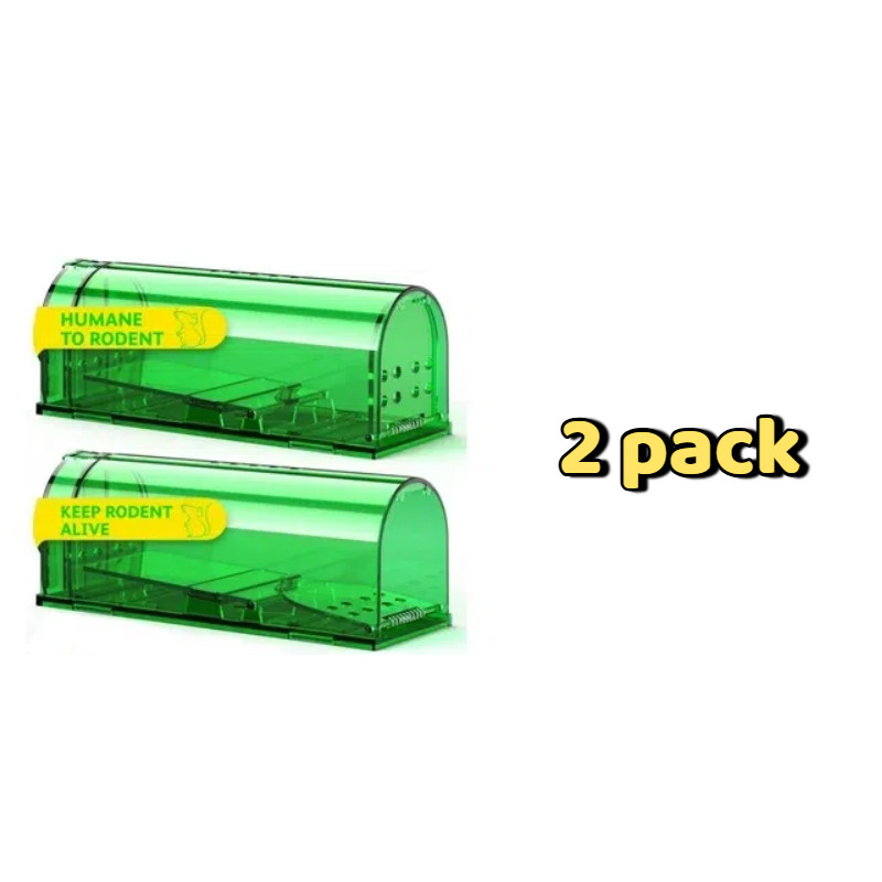 2-4 Pack Humane Mouse Traps Live Catch & Release No Kill Rat Mice Trap Reusable