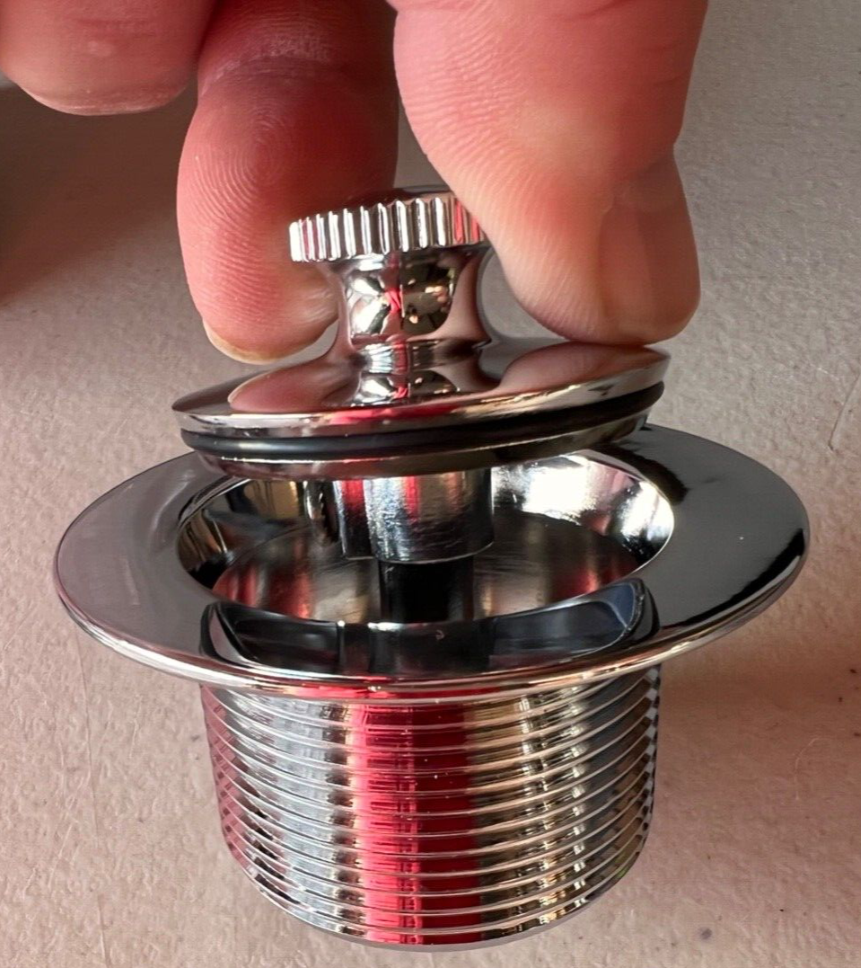 Lift & Turn Tub Bathtub Drain Stop Assembly POLISHED CHROME 1-7/8" OD 1-1/2" ID