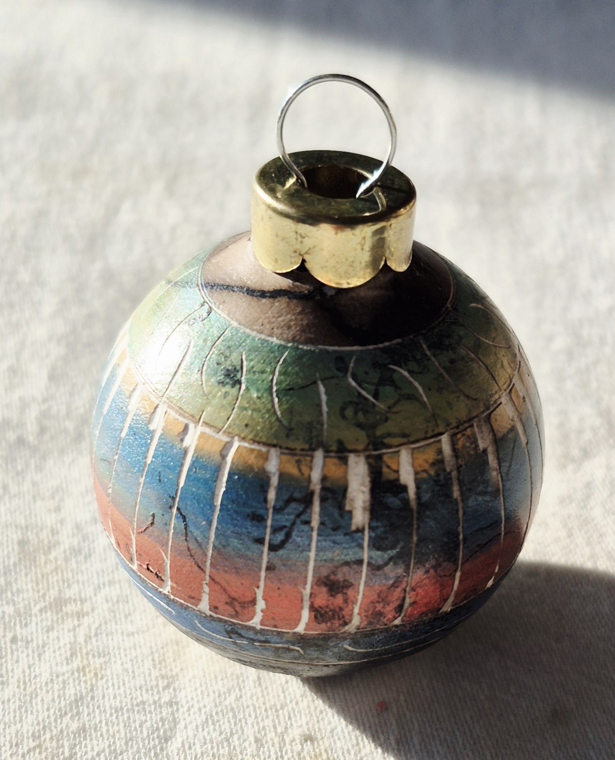 Vintage Native American Navajo Horsehair Ornament Signed