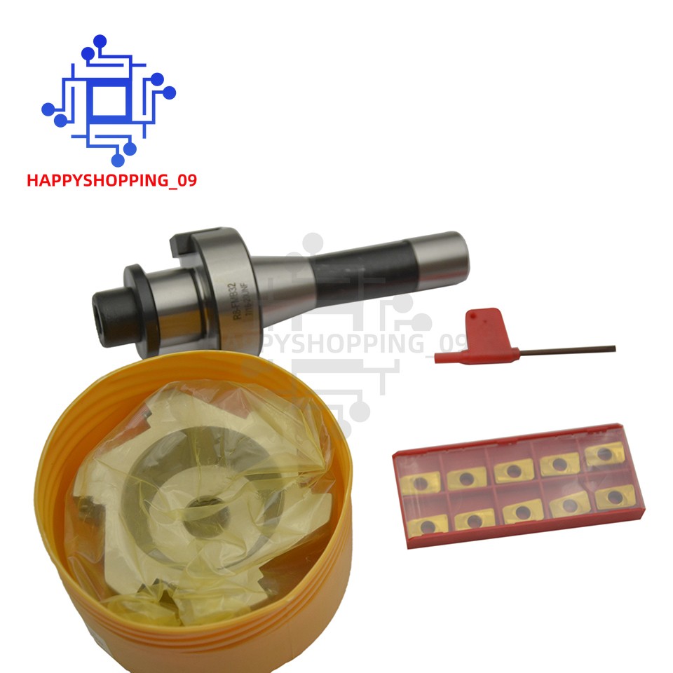 4" 90 Degree Indexable Face Shell Mill Cutter, R8 Arbor with APMT1604 Insert