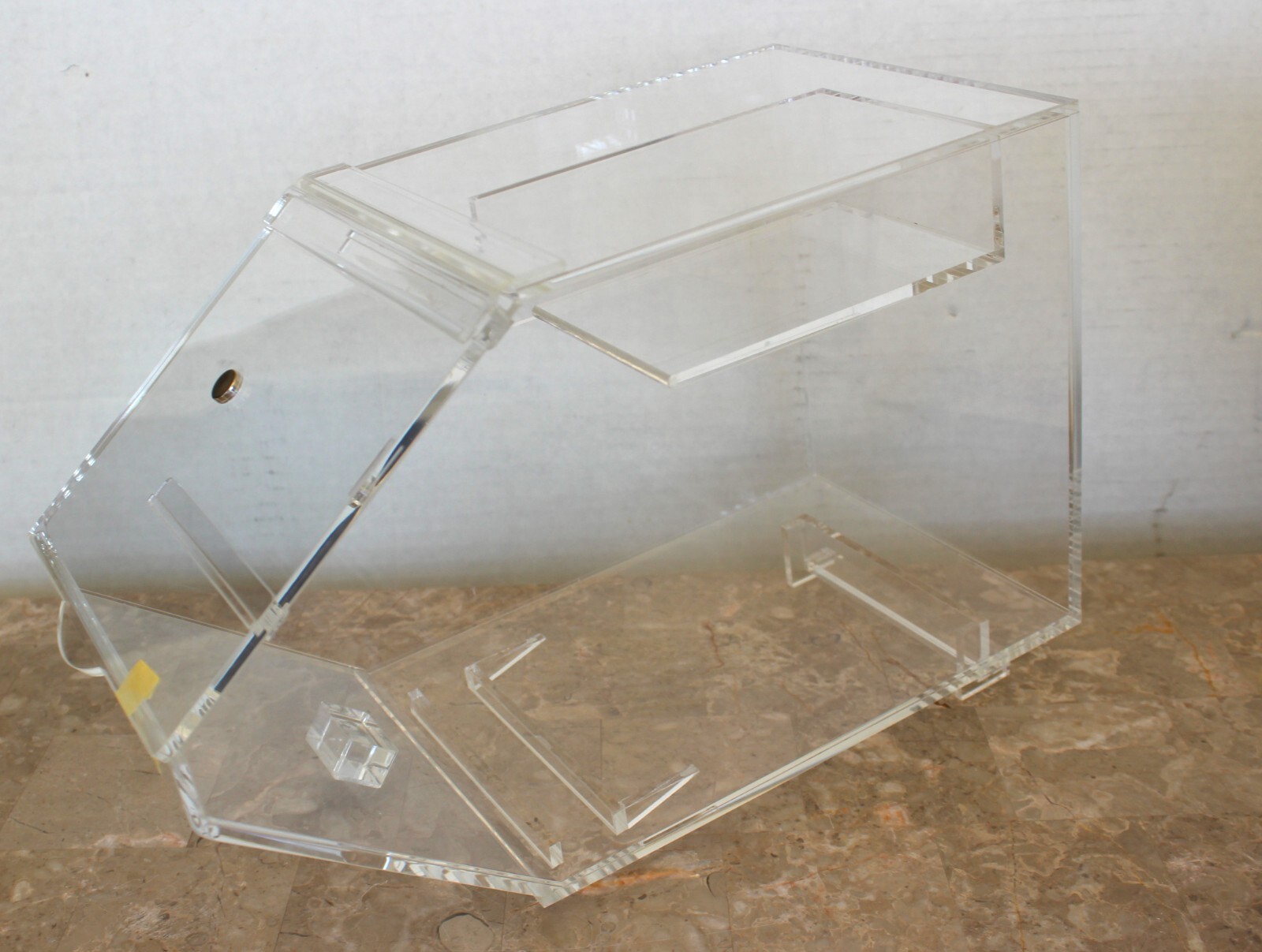 Acrylic Storage Bin Container  w/Hinged Lid for use with candy gondola