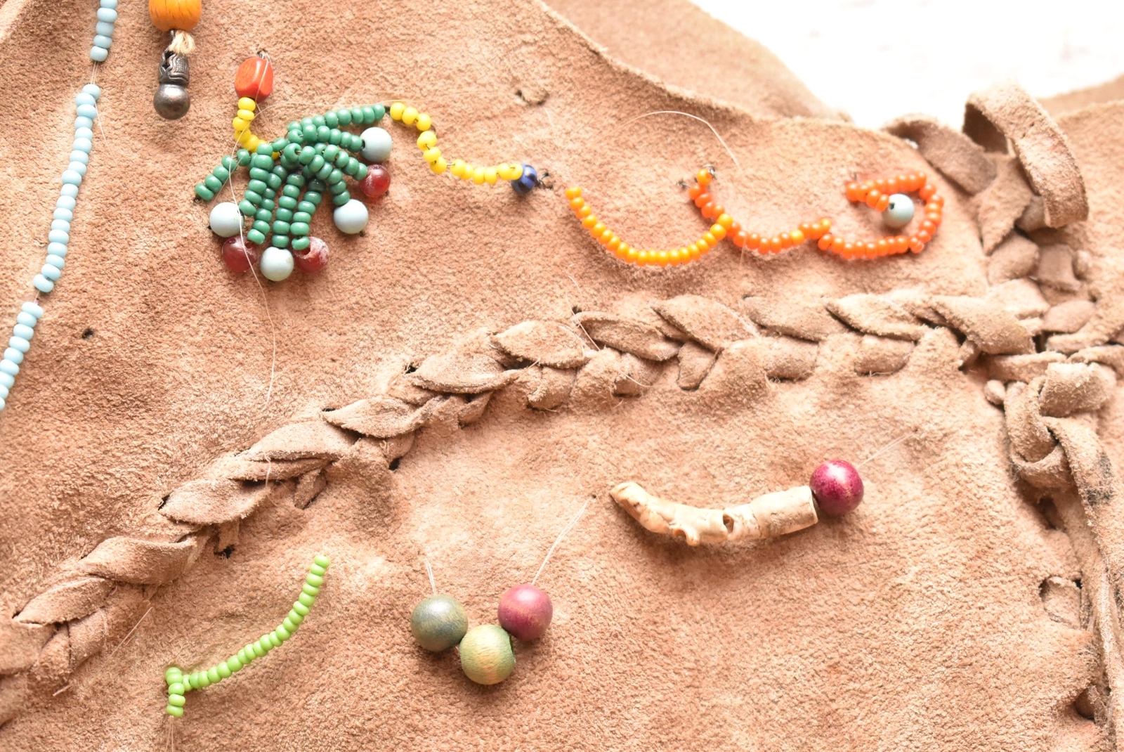 Antique Native American Santee Sioux Indian Beaded Leather Vest Shirt Women's