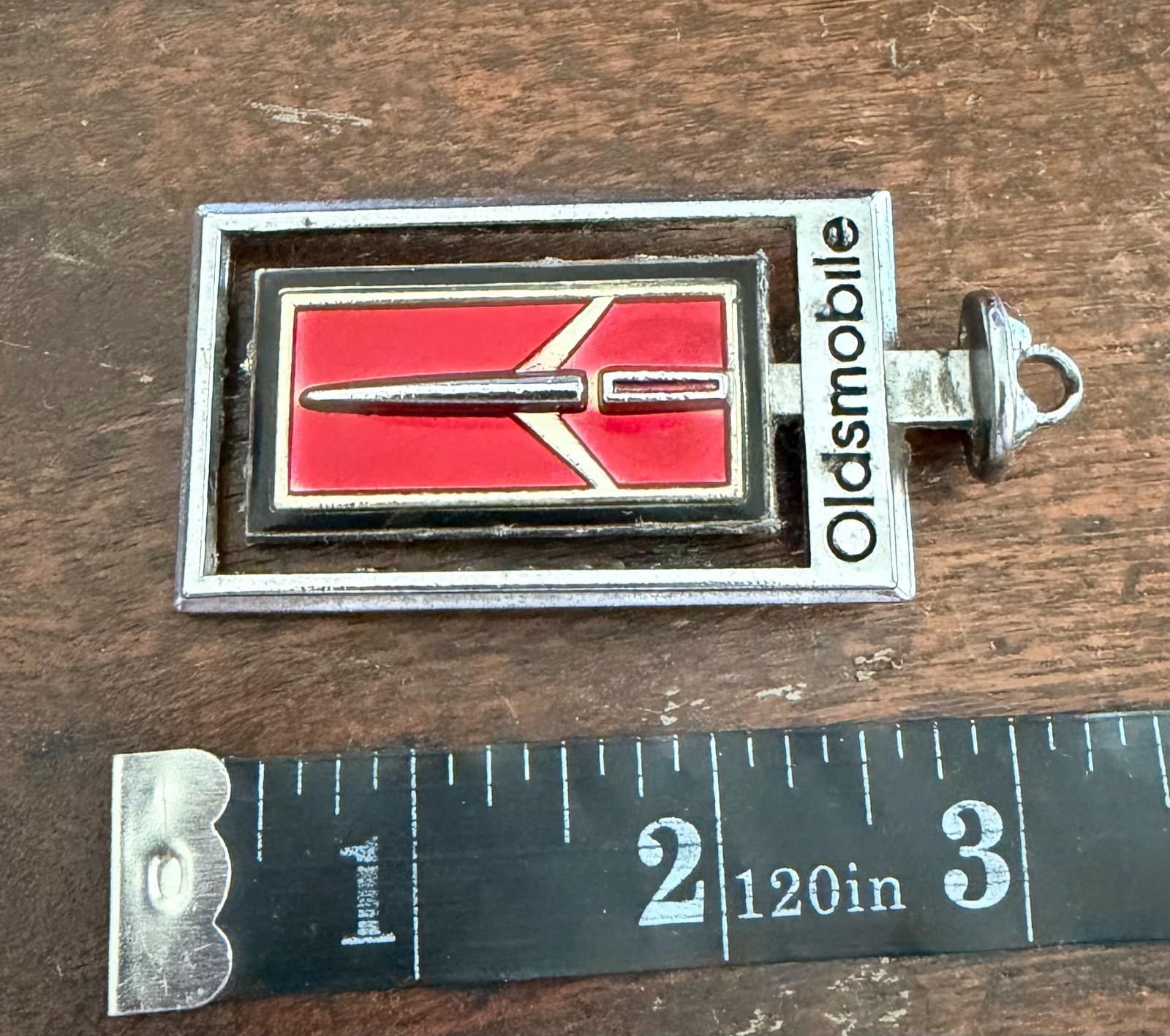 1979 Oldsmobile 98Hood Ornament Emblem 2.75" Red Rocket Lettered No Base