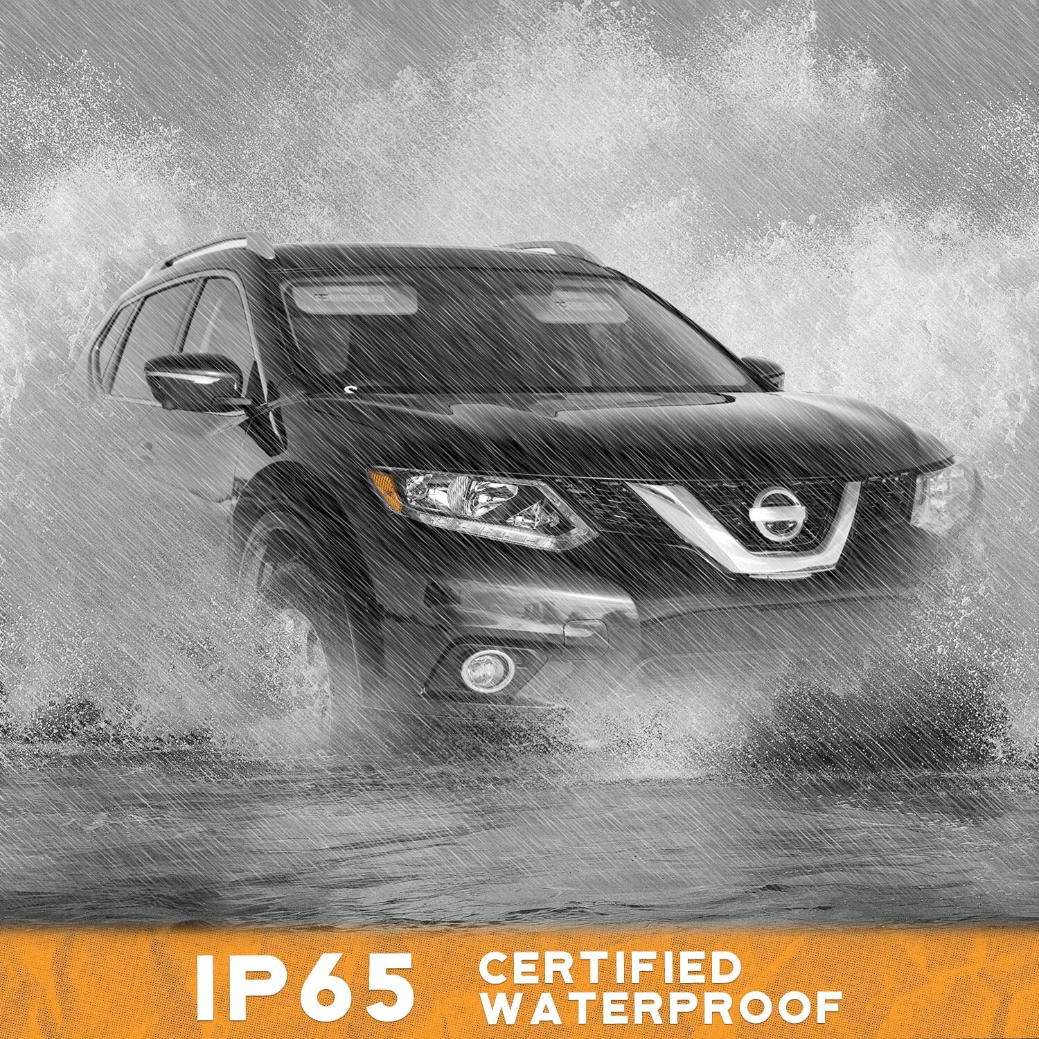 WEELMOTO Headlights For 2014-2016 Nissan Rogue Halogen LED DRL Lamps Left+Right