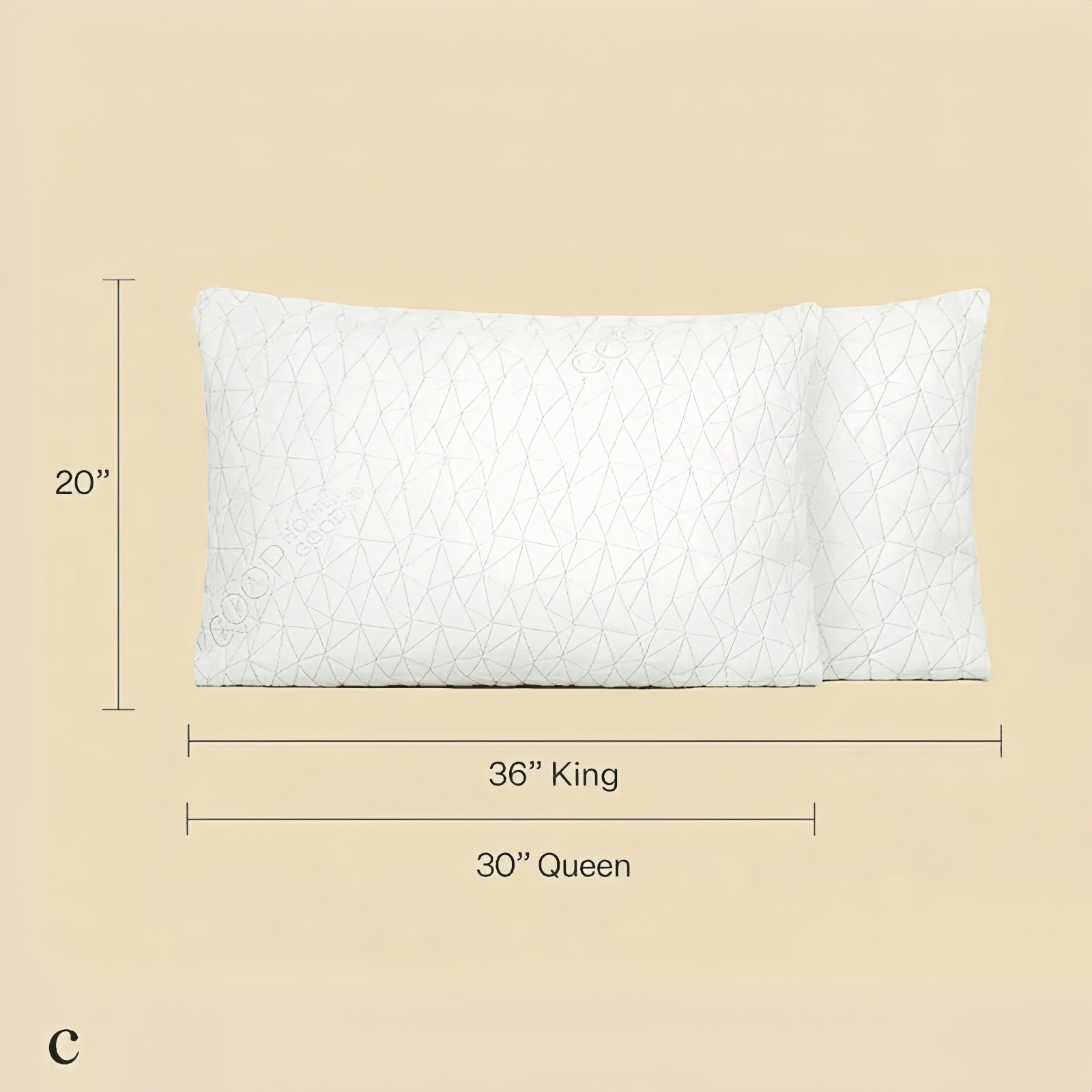 Coop Home Goods Memory Foam Pillow Adjustable Loft Pillow For Bed Sleeping Queen