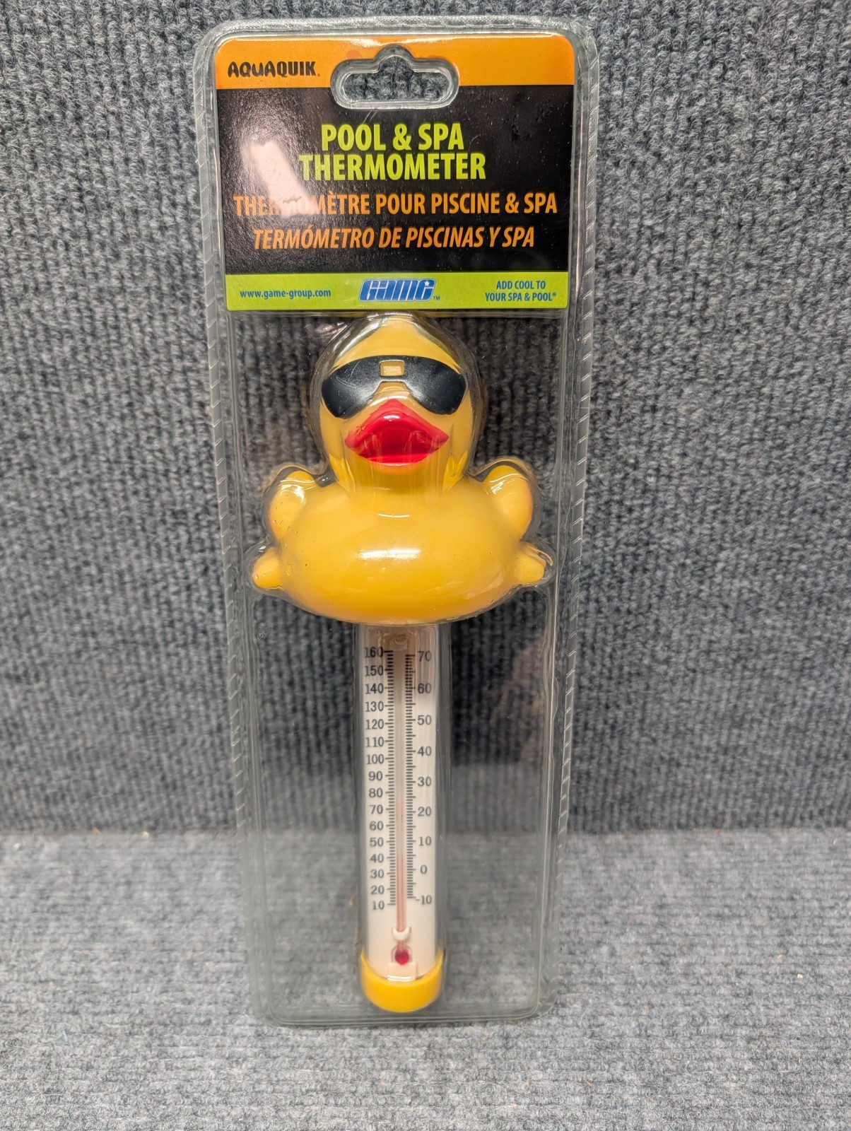 NEW Old Stock GAME 7000 Derby Duck Spa and Pool Thermometer Shatter-Resistant