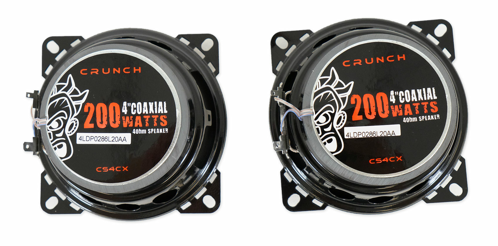 Pair Crunch CS4CX 4" Inch Car Audio 2-Way Speakers 200 Watts Max