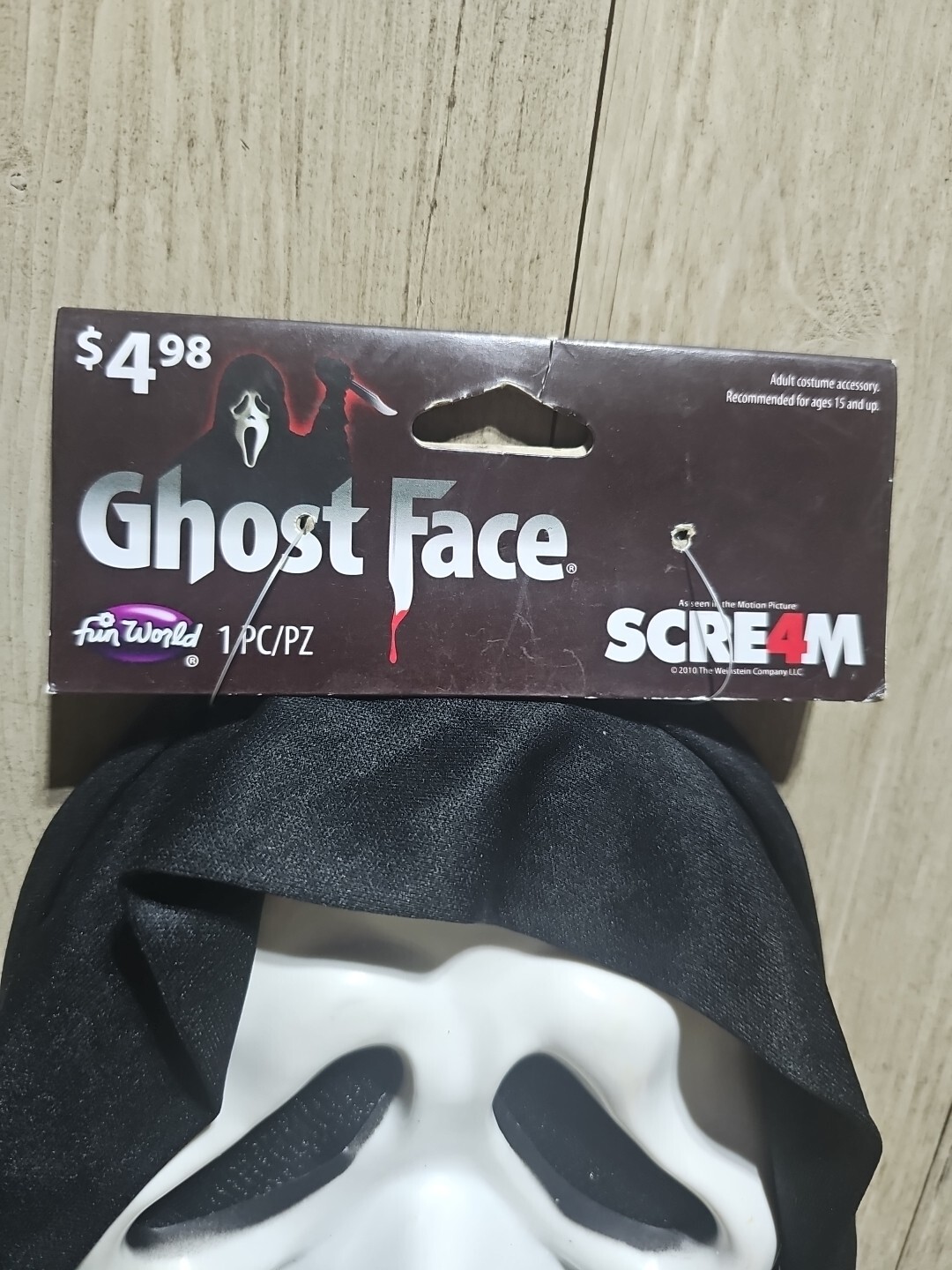 GHOSTFACE SCREAM Mask Fun World Halloween Costume 9206WM APRIL-JUNE 2016