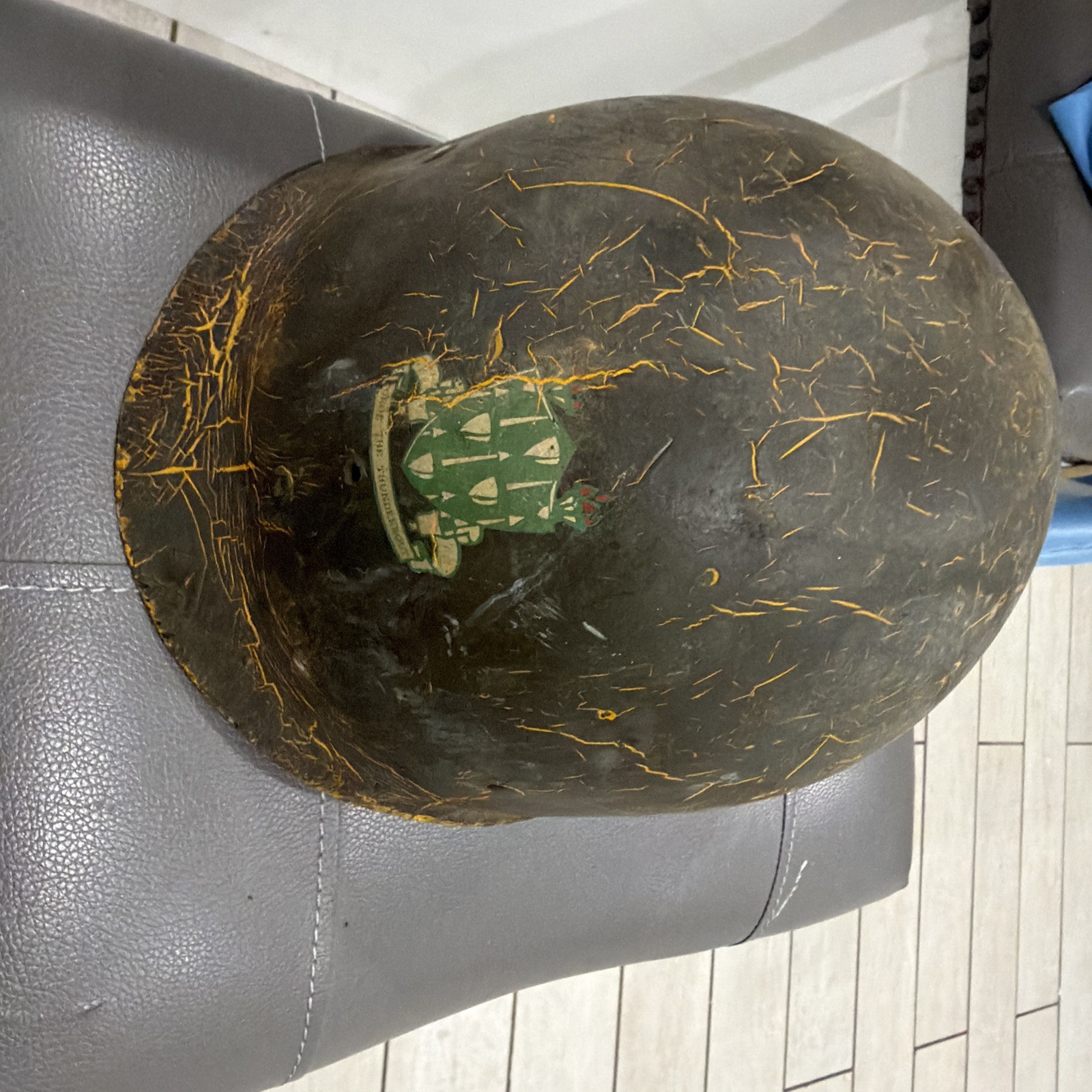 Original WW2 WWII Helmet Liner Armored Division