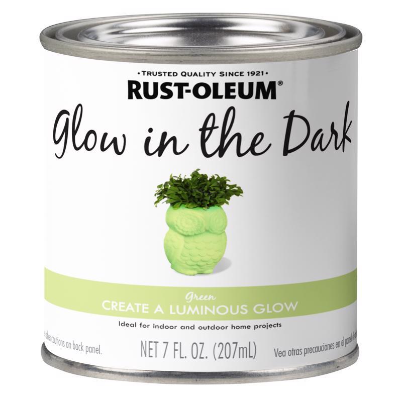 Rust-Oleum 214945 Glow in the Dark Brush-On Paint 7oz Green – Fast Drying