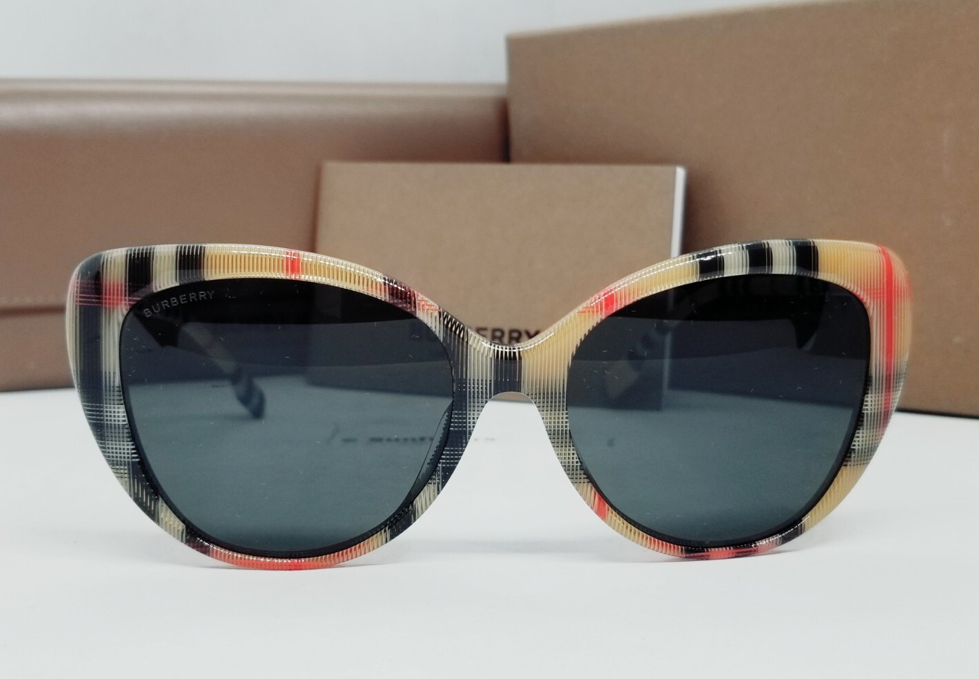 BURBERRY vintage check/dark grey BE4407F 408787 54 sunglasses NEW IN BOX!
