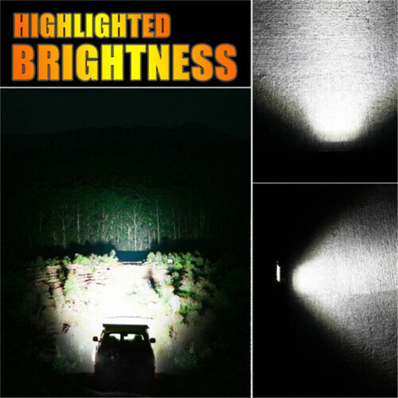 20inch LED Light Bar Spot Flood Combo +4" Pods Offroad For Jeep Truck SUV+Wiring