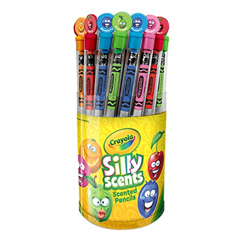 Crayola Smencils Cylinder - HB #2 Silly Scented Pencils, 50 Count,Gifts for Kids