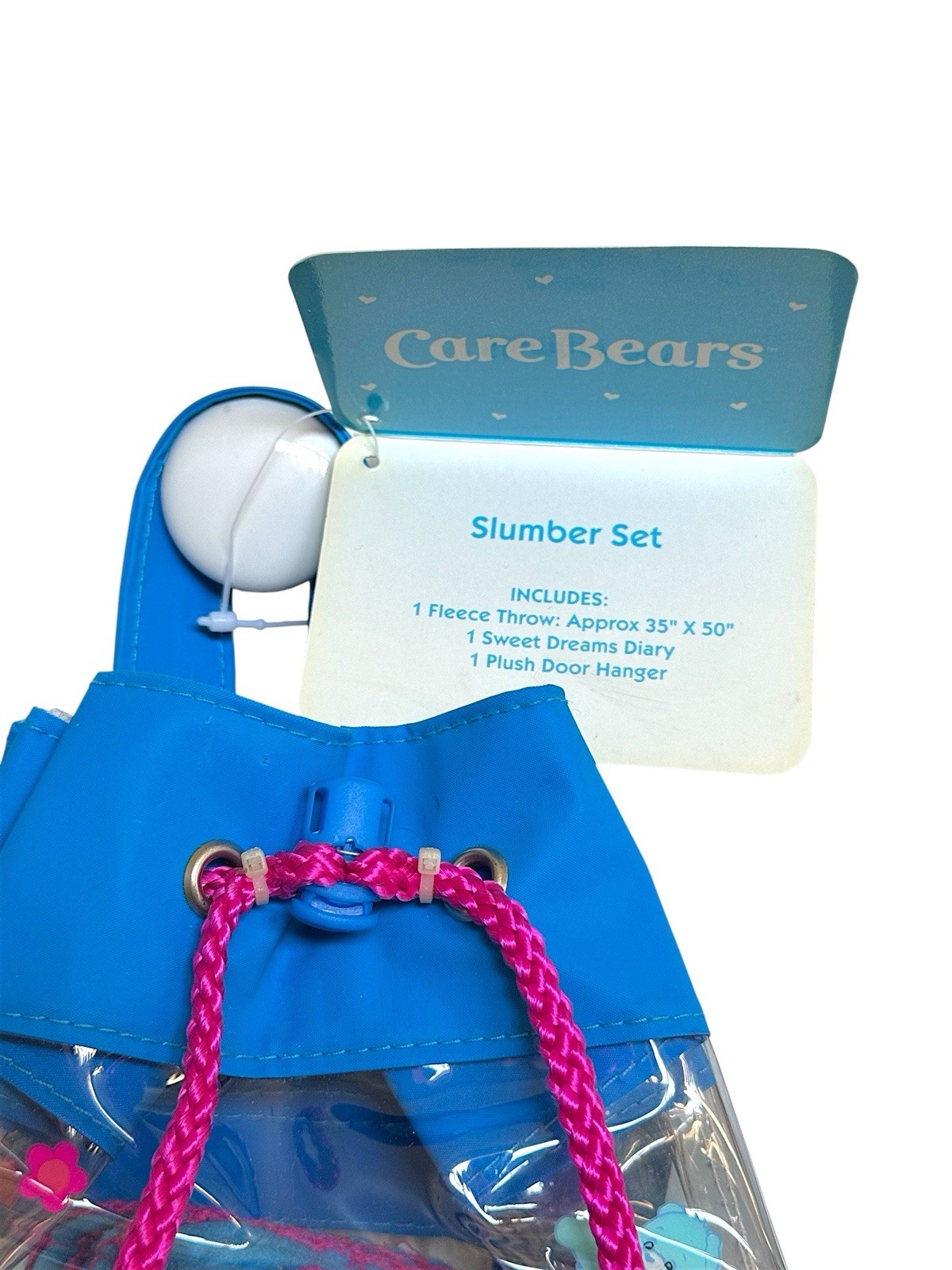 Vintage Care Bears Sleepover Slumber Backpack Bag Set New