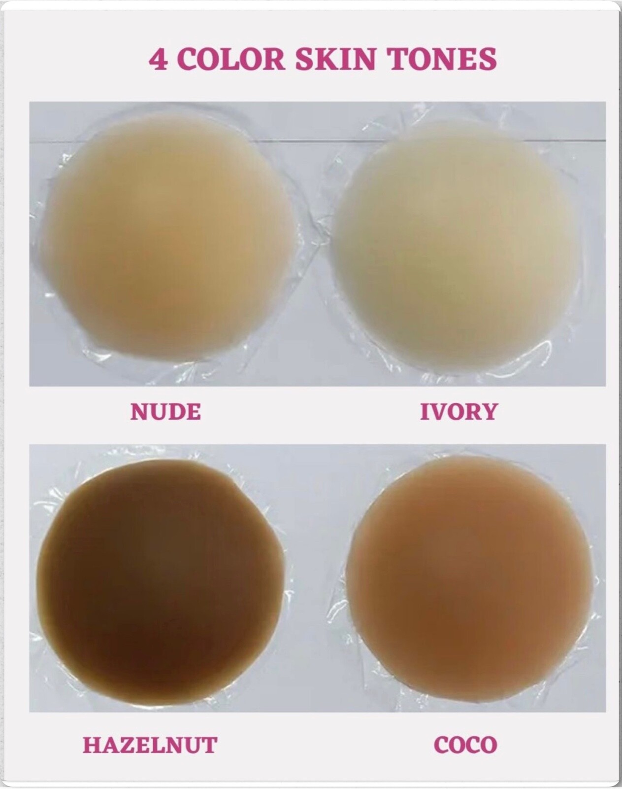 Nipple Covers - Adhesive Silicone-Reusable Nipple Covers for Woman w/ Travel Box